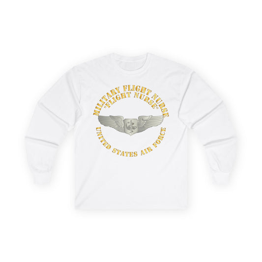Unisex Ultra Cotton Long Sleeve Tee - USAF - Military Flight Nurse - Flight Nurse - Basic