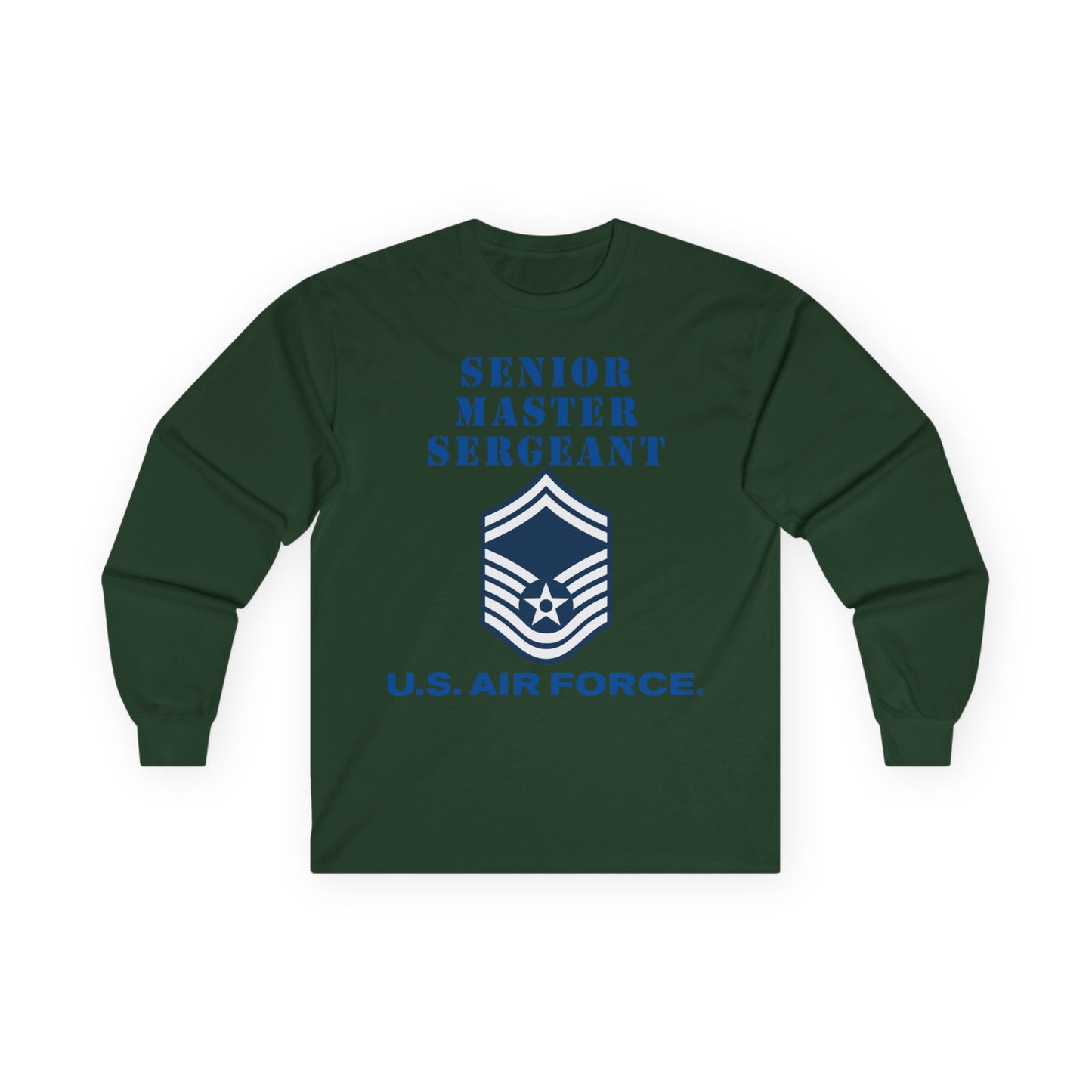 Unisex Ultra Cotton Long Sleeve Tee - USAF - Senior Master Sergeant (E8a) - 2020 - US Air Force w Text X 300