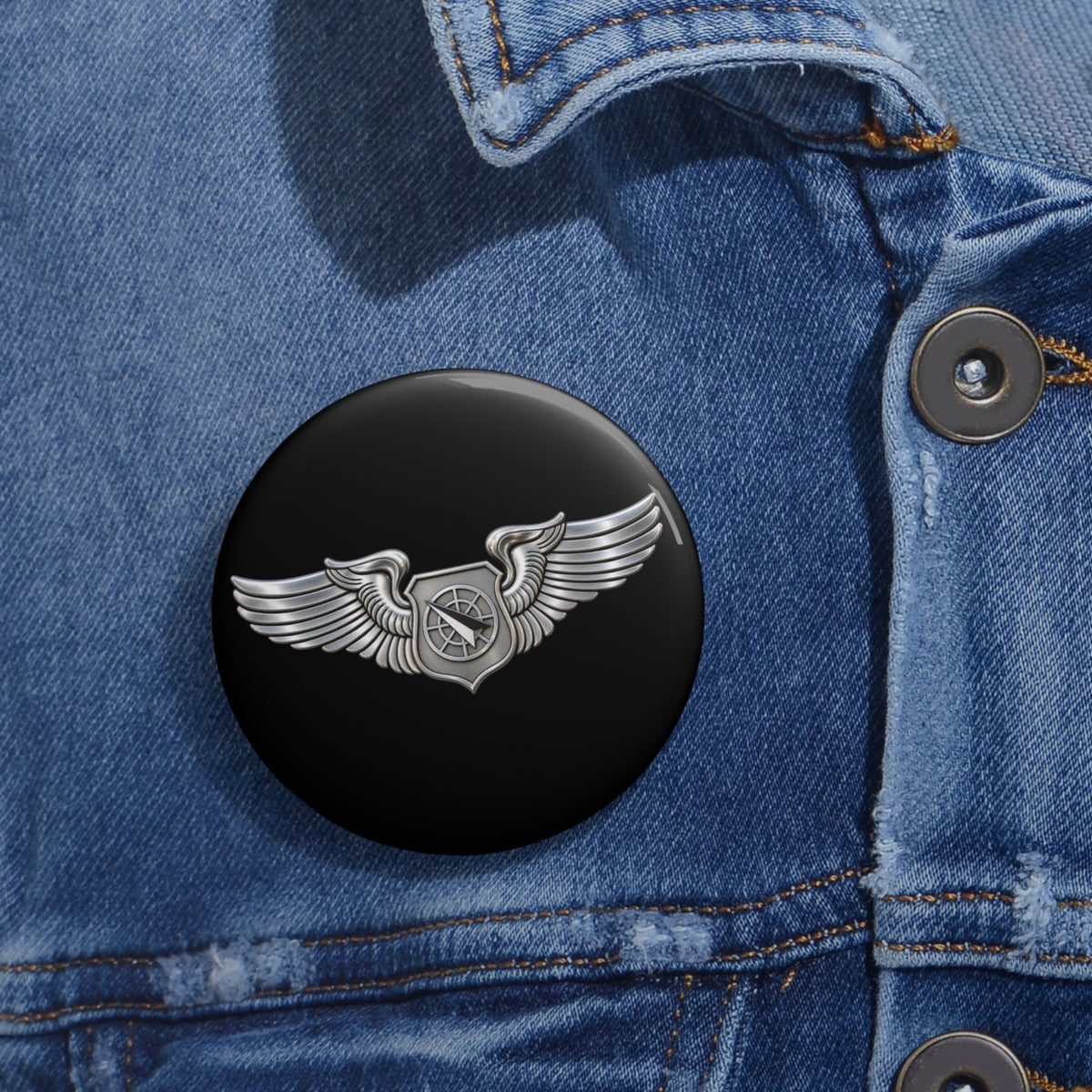 Custom Pin Button - USAF - Air Battle Manager Badge wo txt - 3D - Enhanced