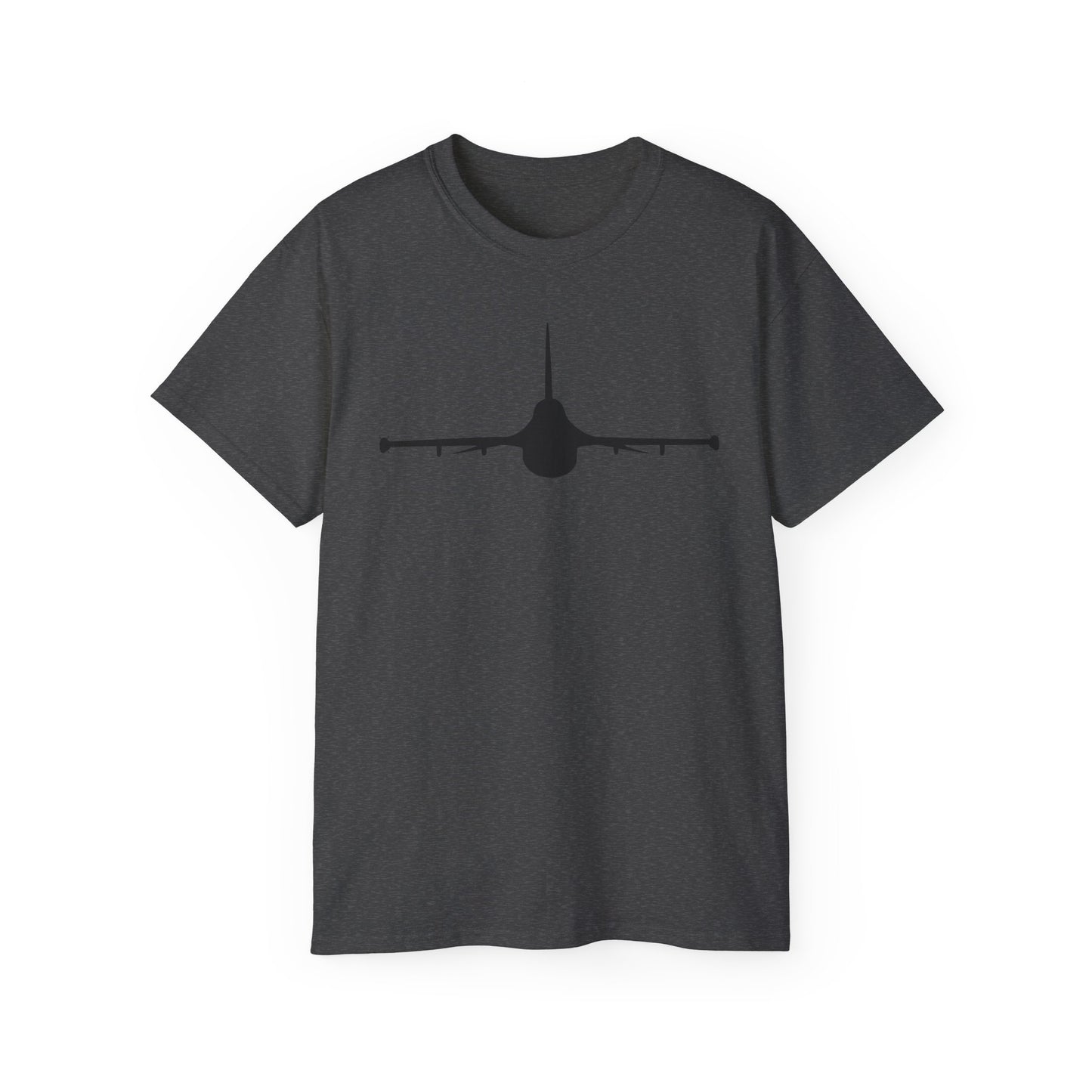 Unisex Ultra Cotton Tee - Aircraft - F-16 - Front - Silhouette wo Txt X 300