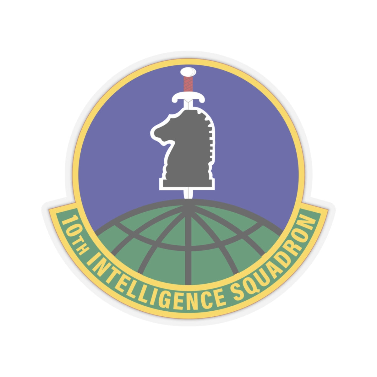 Kiss-Cut Stickers - USAF - 10th Intelligence Support Sq wo txt