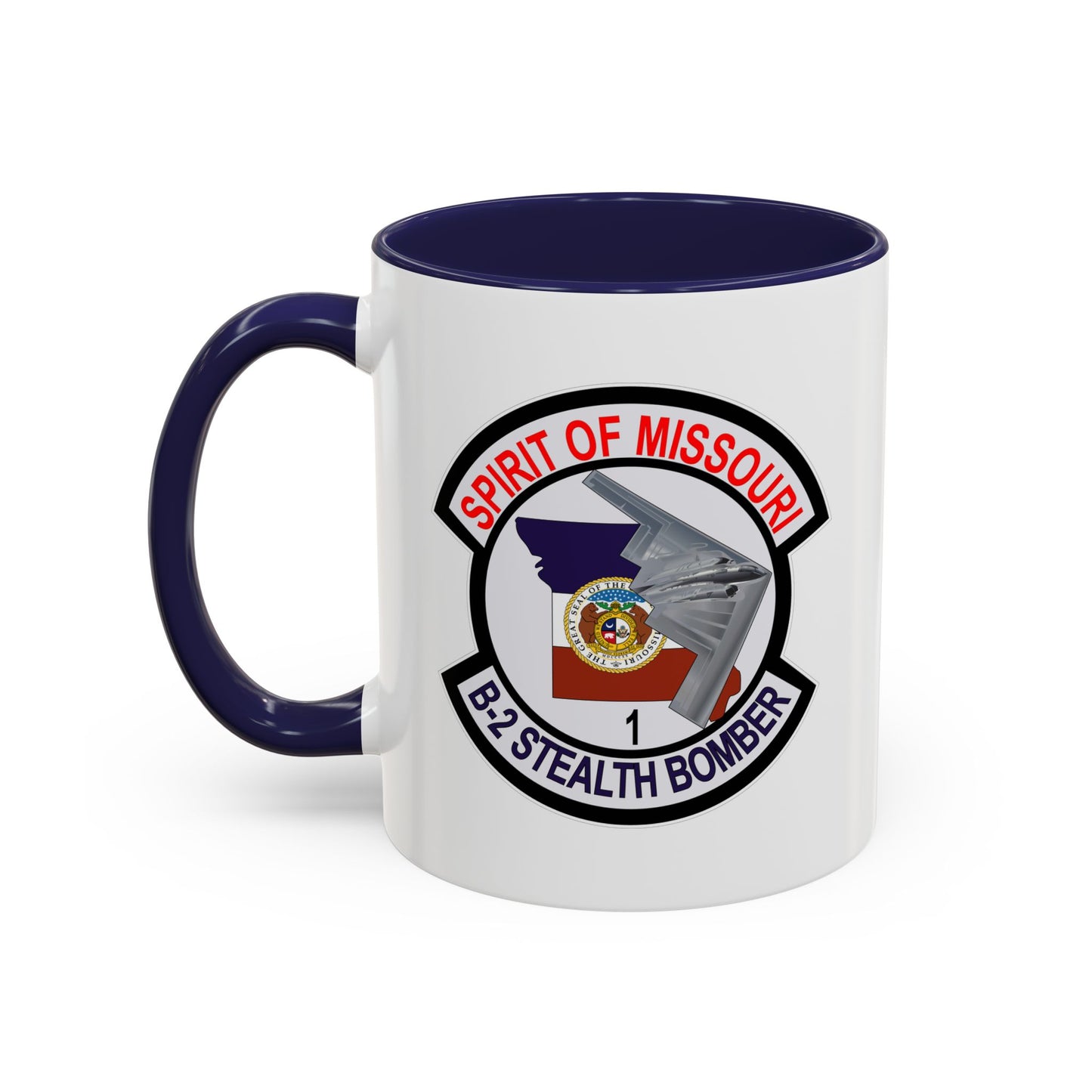 Accent Coffee Mug (11oz & 15oz) - USAF - B2 - Spirit of Missouri - Stealth Bomber wo Txt