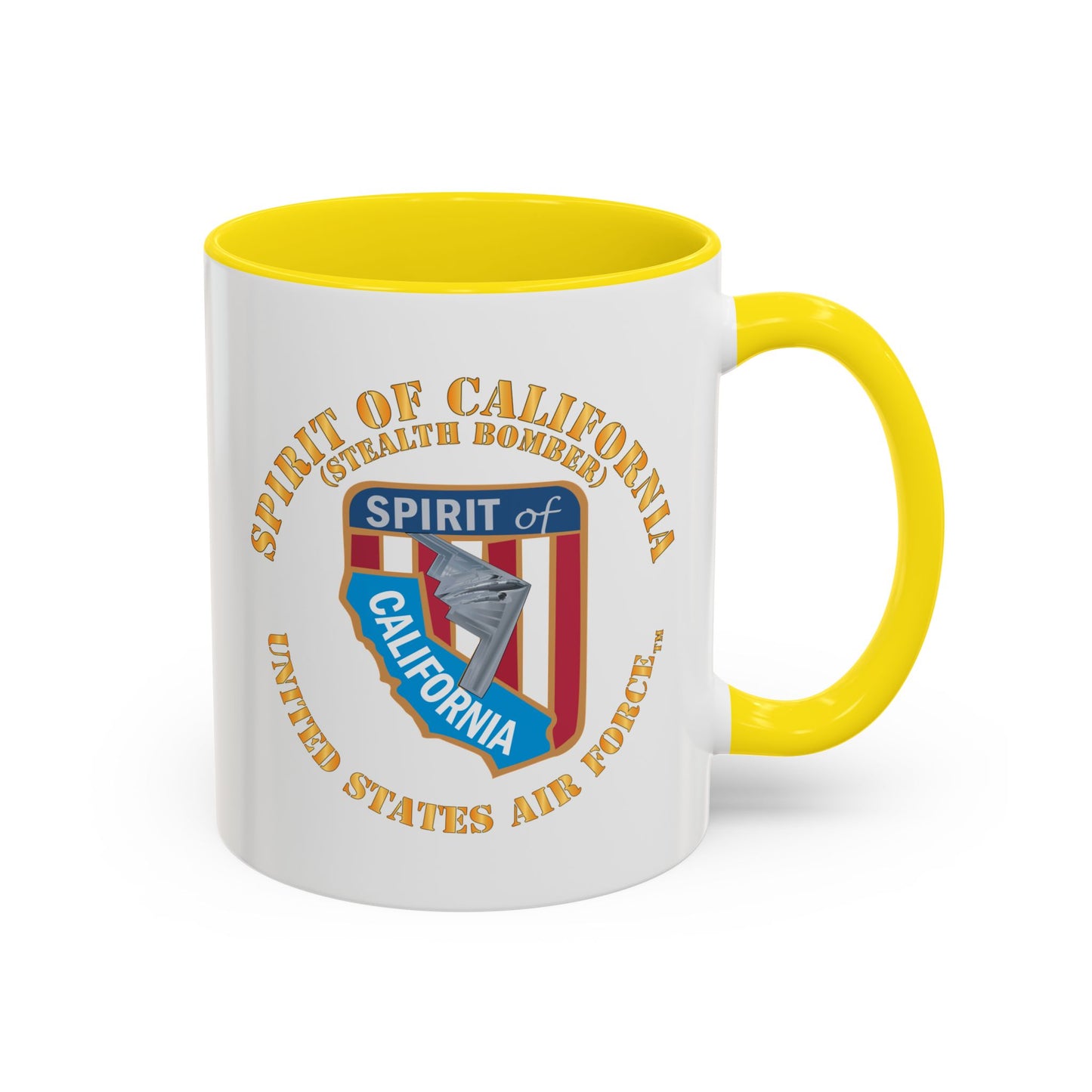Accent Coffee Mug (11oz & 15oz) - USAF - B2 - Spirit of California - Stealth Bomber X 300
