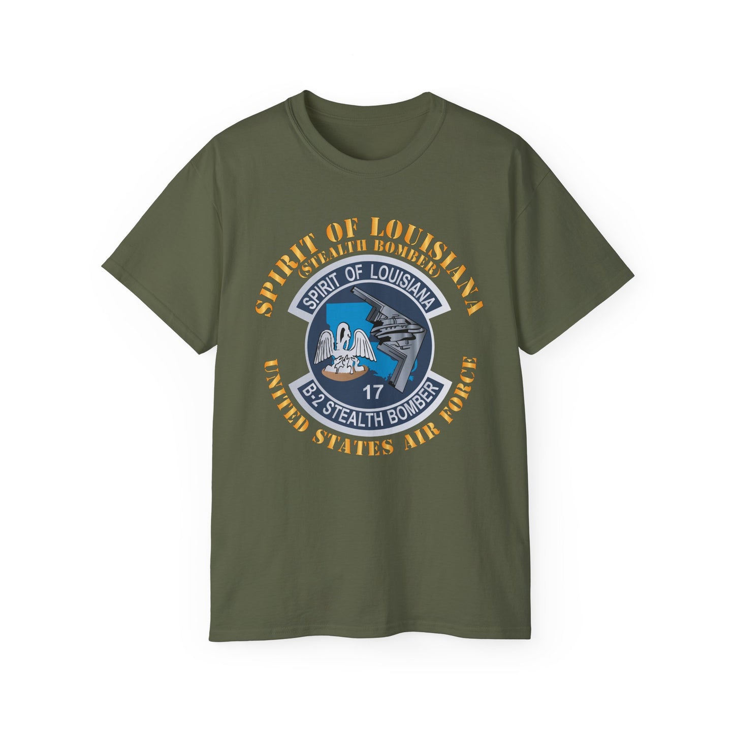 Unisex Ultra Cotton Tee - USAF - B2 - Spirit of Louisiana - Stealth Bomber X 300