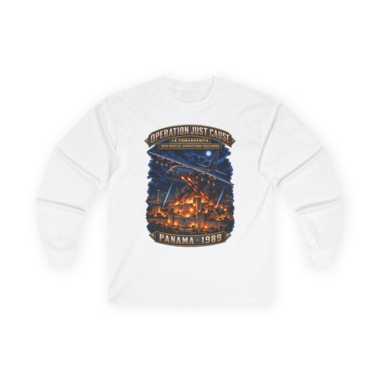 Unisex Ultra Cotton Long Sleeve Tee - SOF - 16th SOS - Panama Invasion 1989 - La Comandancia - 3D - Enhanced
