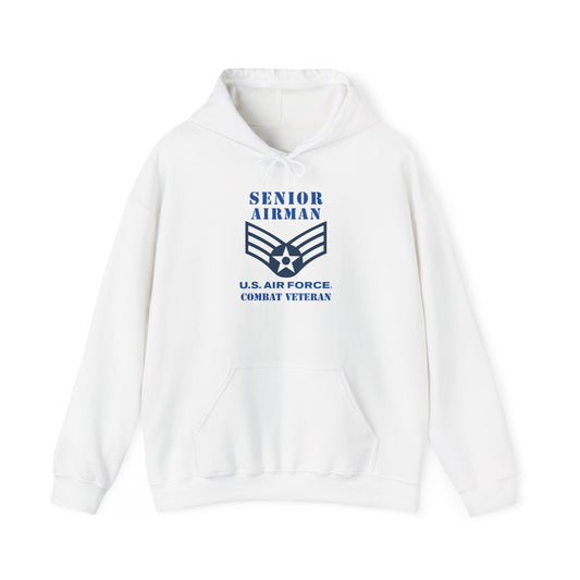 Unisex Heavy Blend Hooded Sweatshirt - USAF - Senior Airman (E4) - 2020 - Combat Veteran