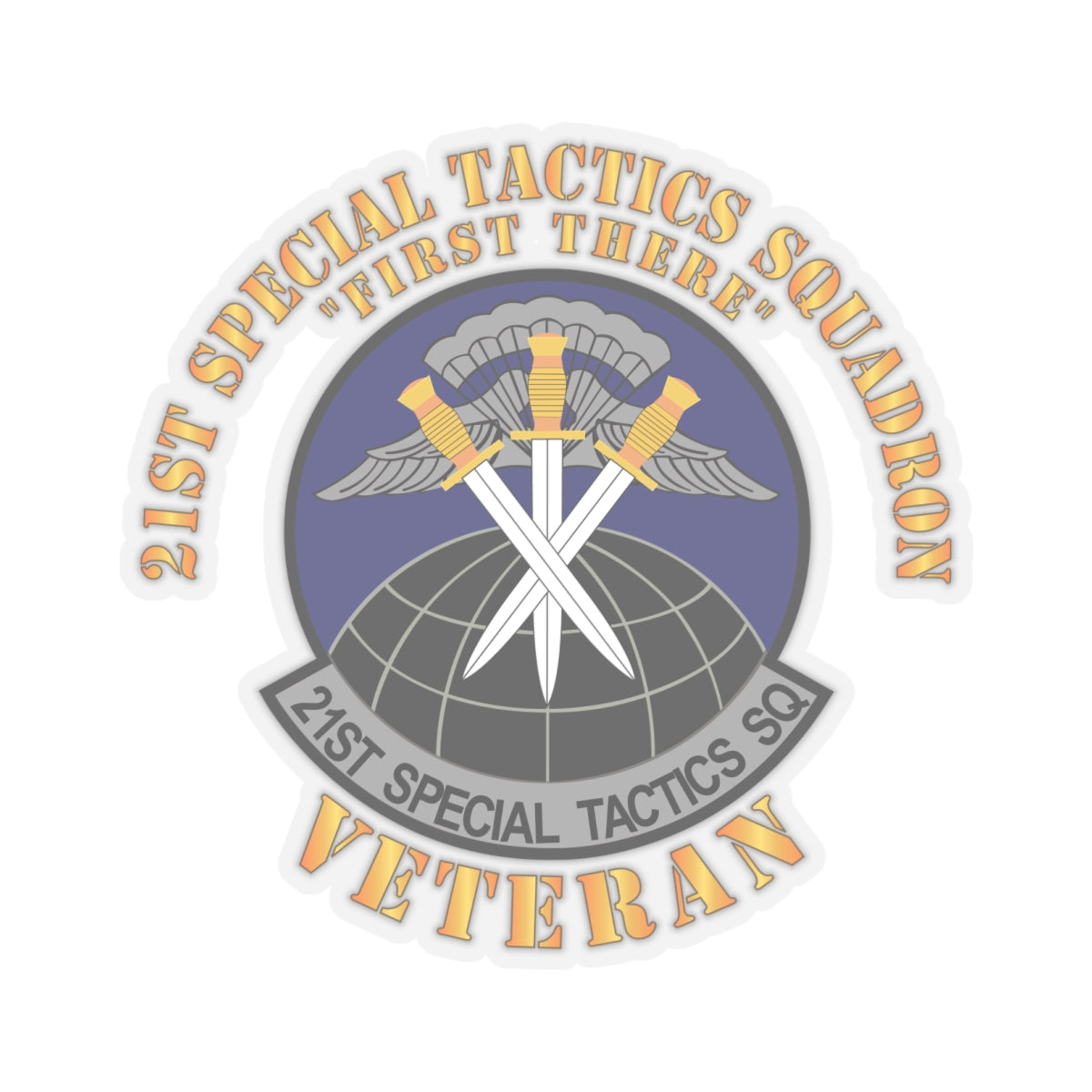 Kiss-Cut Stickers - USAF - 21st Special Tactics Squadron - First There -Veteran