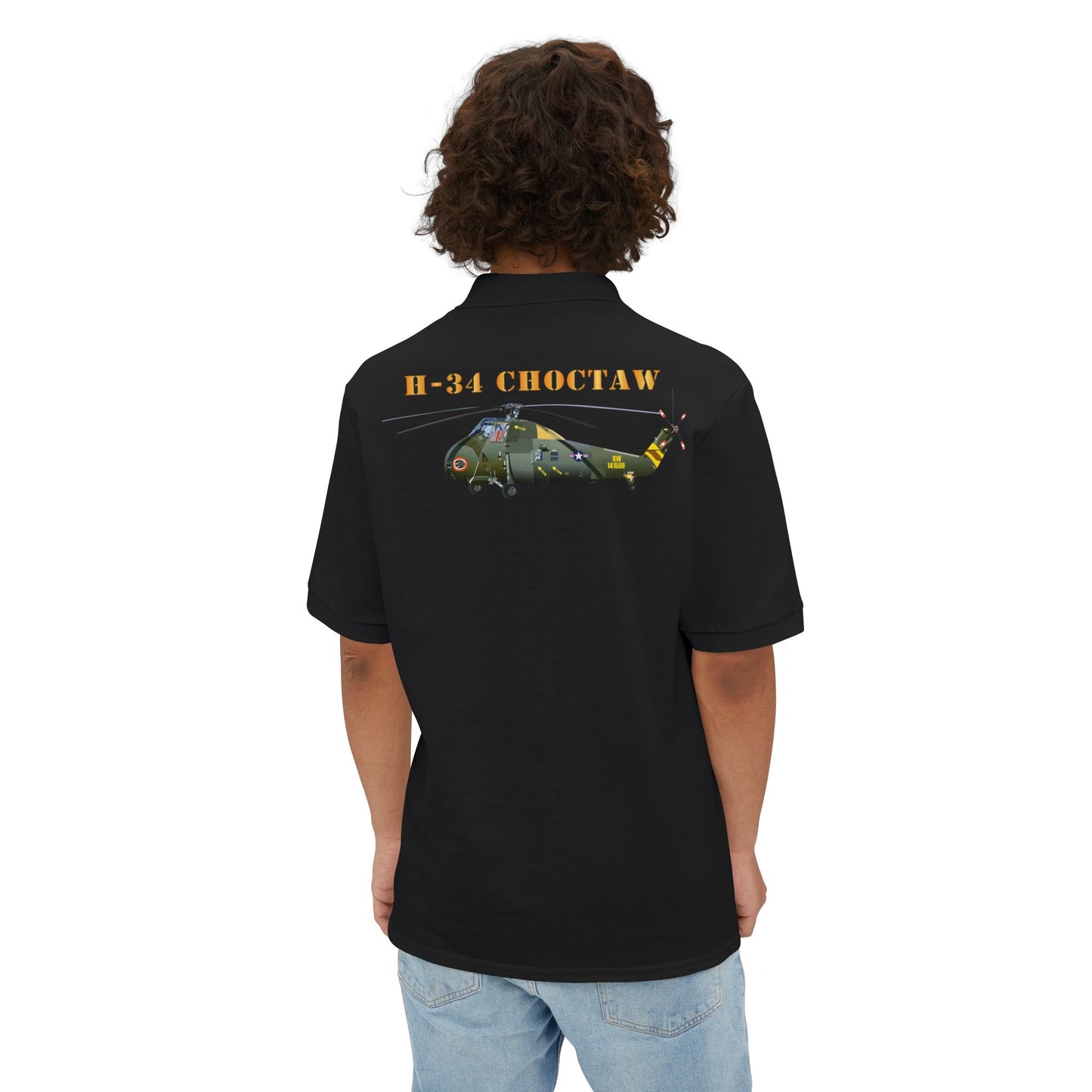 Men's Piqué Polo - H-34 Choctaw with Txt X 300