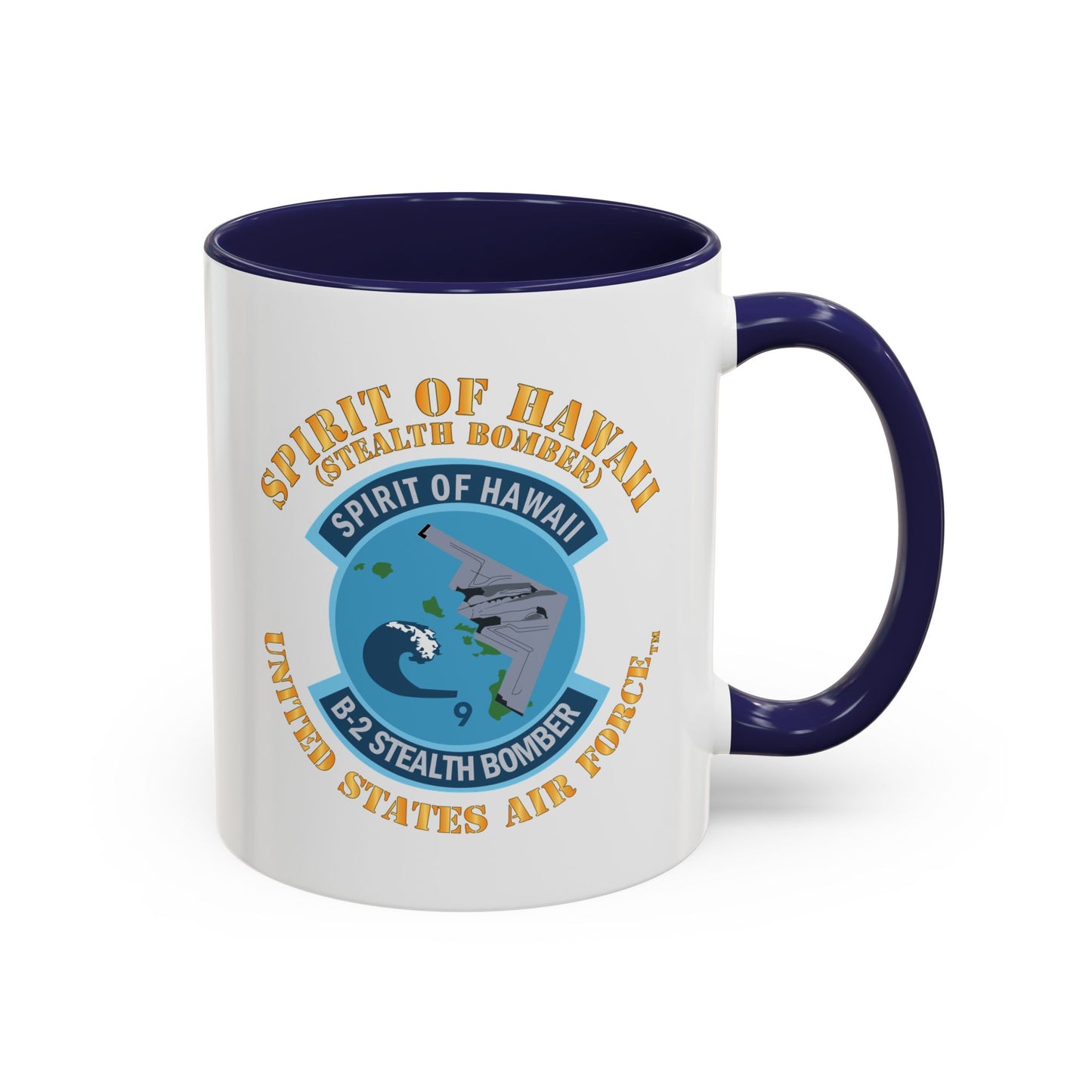 Accent Coffee Mug (11oz & 15oz) - USAF - B2 - Spirit of Hawaii - Stealth Bomber X 300