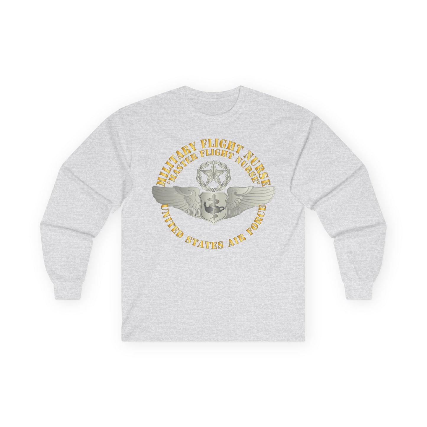 Unisex Ultra Cotton Long Sleeve Tee - USAF - Military Flight Nurse - Flight Nurse - Master