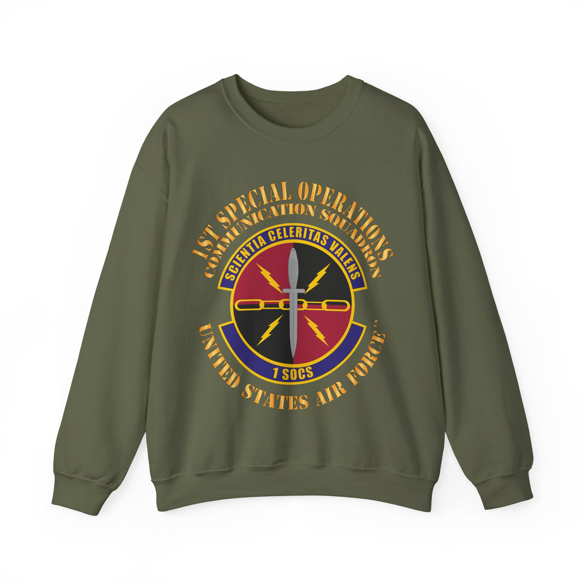 Crewneck Sweatshirt - USAF - 1st Special Operations Communication Squadron X 300