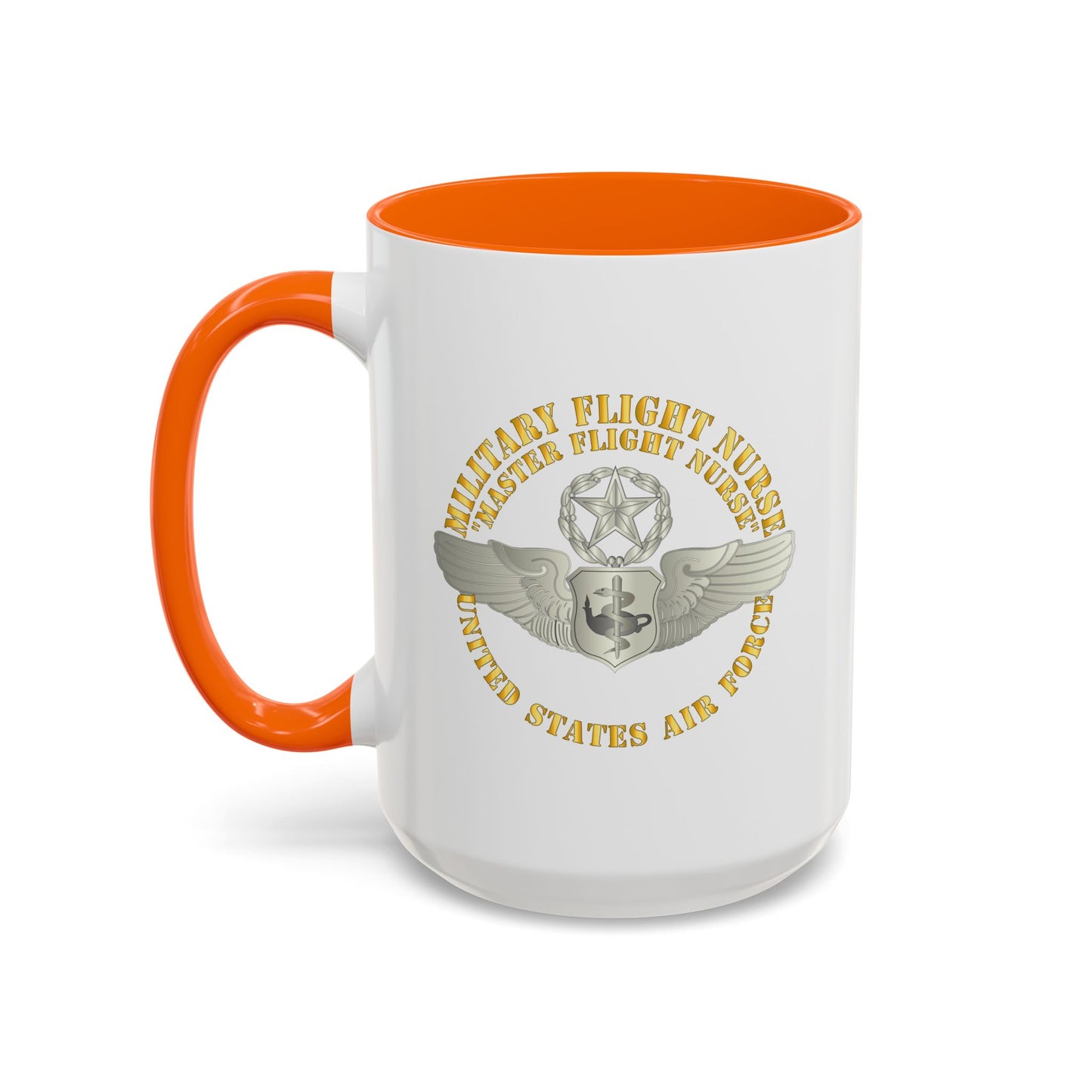 Accent Coffee Mug (11oz & 15oz) - USAF - Military Flight Nurse - Flight Nurse - Master