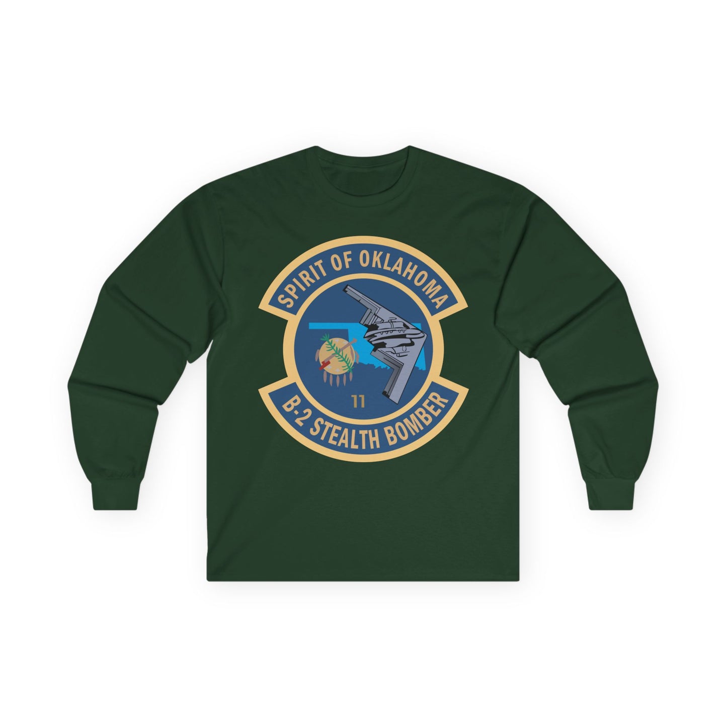 Unisex Ultra Cotton Long Sleeve Tee - USAF - B2 - Spirit of Oklahoma - Stealth Bomber wo txt X 300