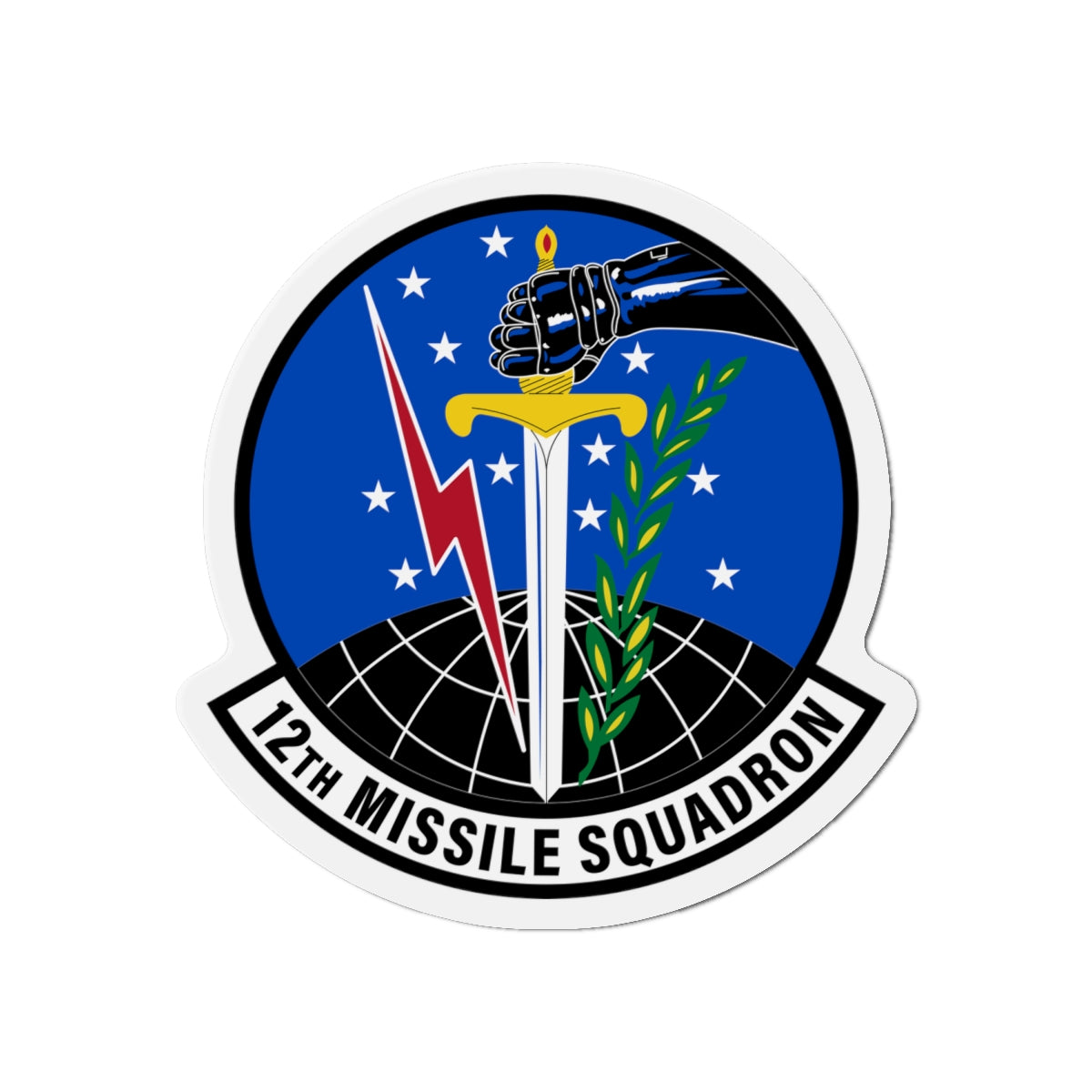 Die-Cut Magnet - USAF - 12th Missile Squadron wo txt