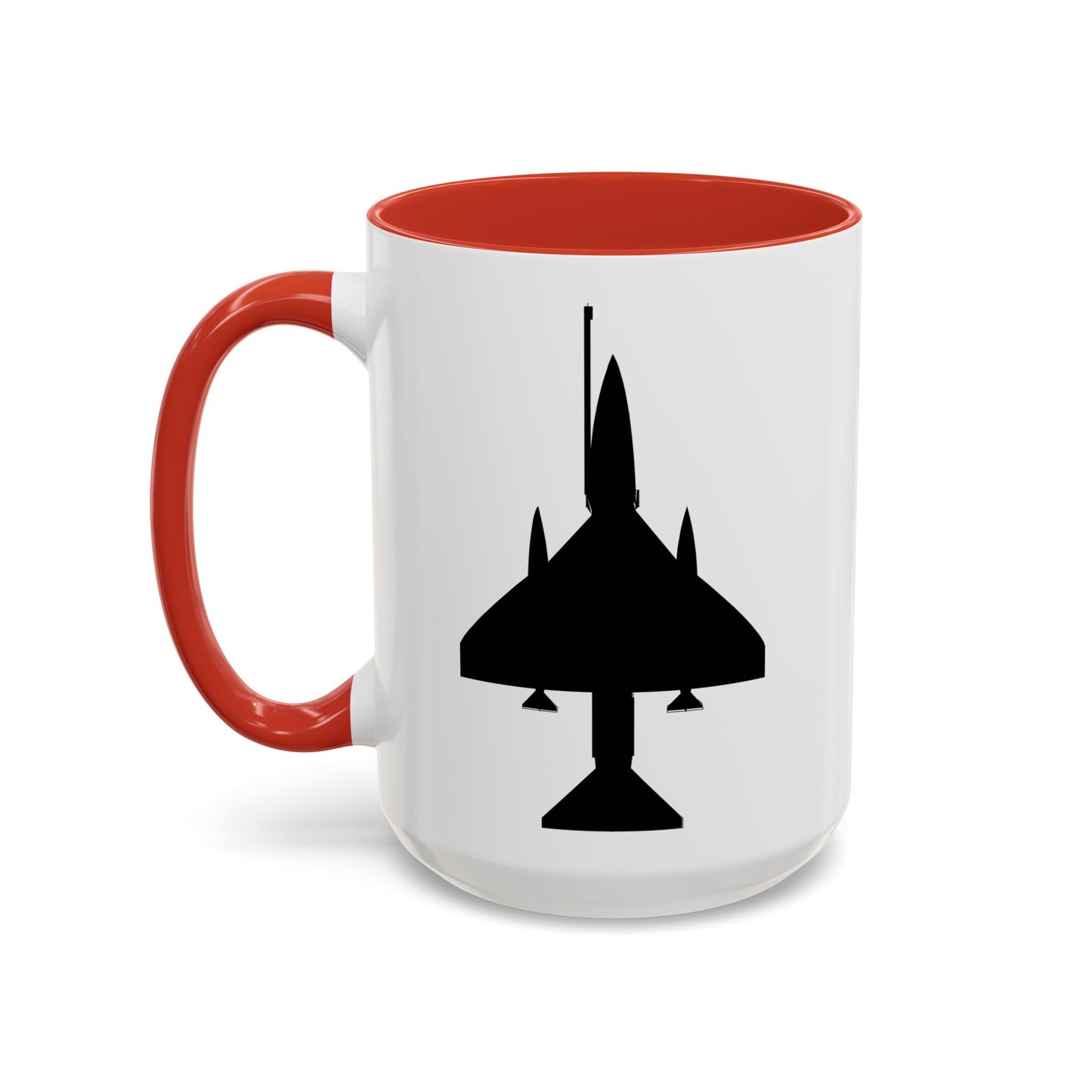 Accent Coffee Mug (11oz & 15oz) - Aircraft - A-4 SkyHawk - Top - Silhouette X 300