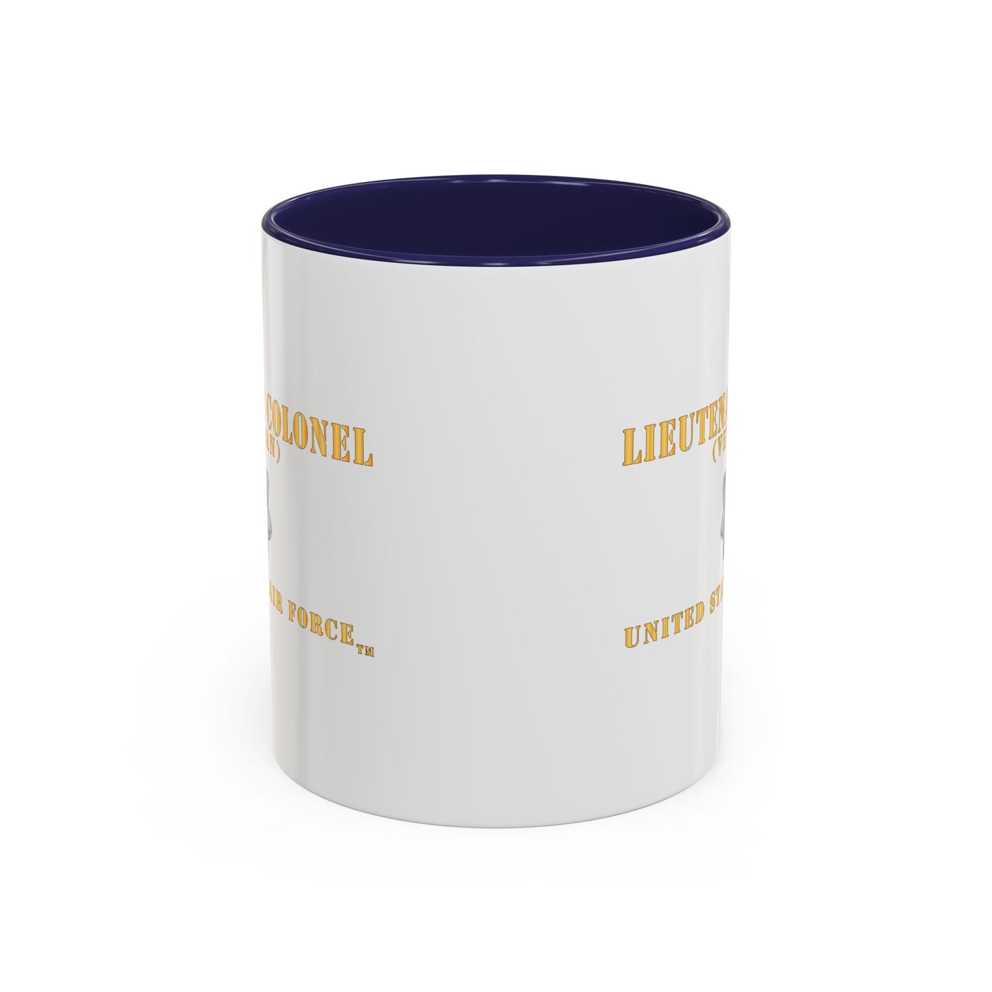Accent Coffee Mug (11oz & 15oz) - USAF - Lieutenant Colonel - LTC - Veteran - Flat - TM X 300