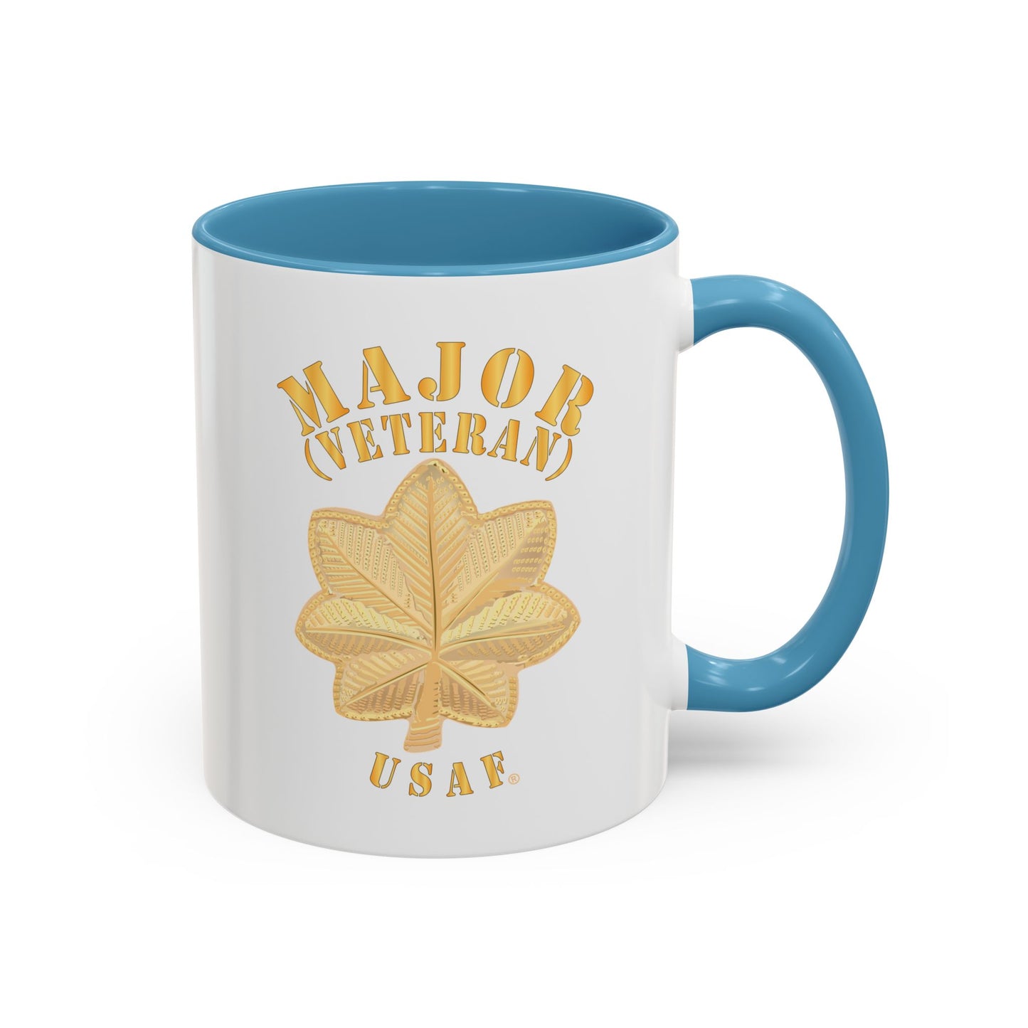 Accent Coffee Mug (11oz & 15oz) - USAF - Major - Veteran - USAF X 300
