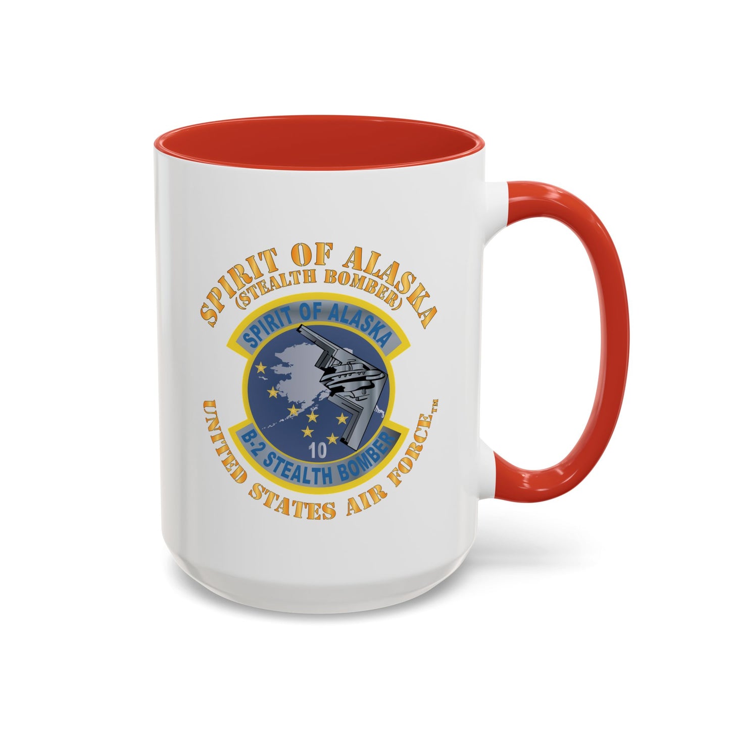 Accent Coffee Mug (11oz & 15oz) - USAF - B2 - Spirit of Alaska - Stealth Bomber X 300