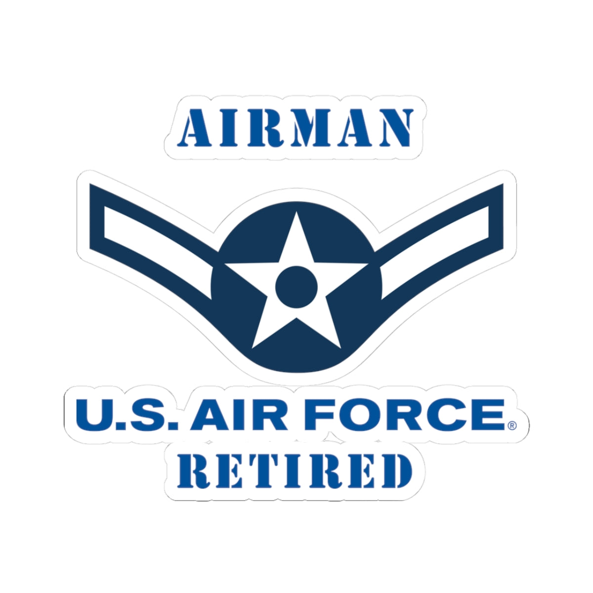 Kiss-Cut Stickers - USAF - Airman (E2) - 2020 - US Air Force - Retired