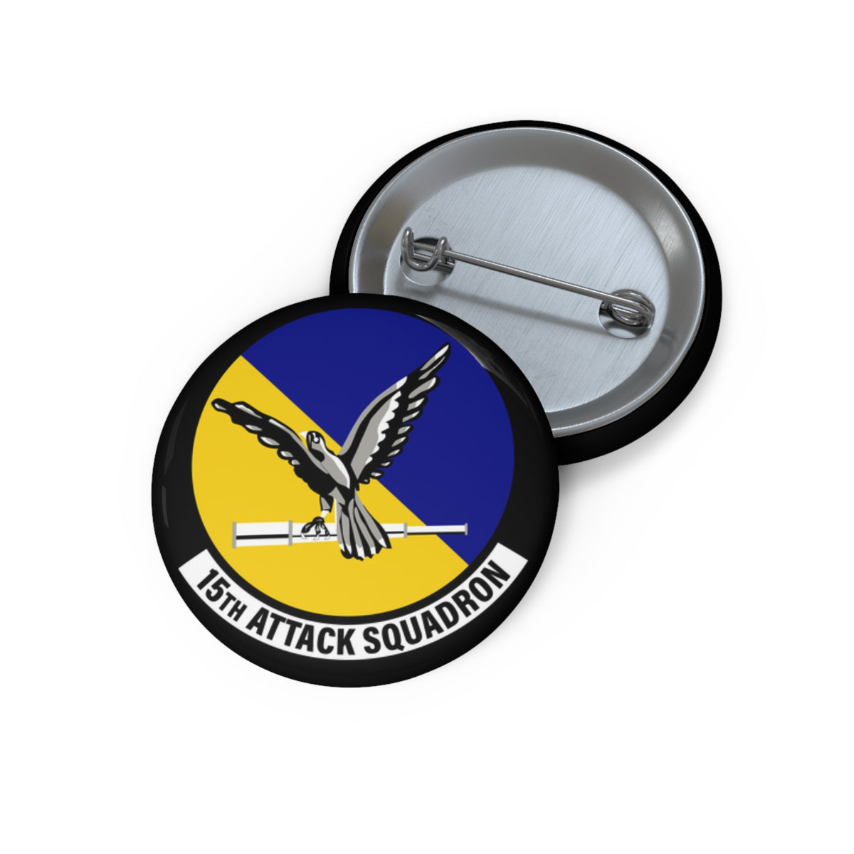 Custom Pin Button - USAF - 15th Attack Squadron wo txt