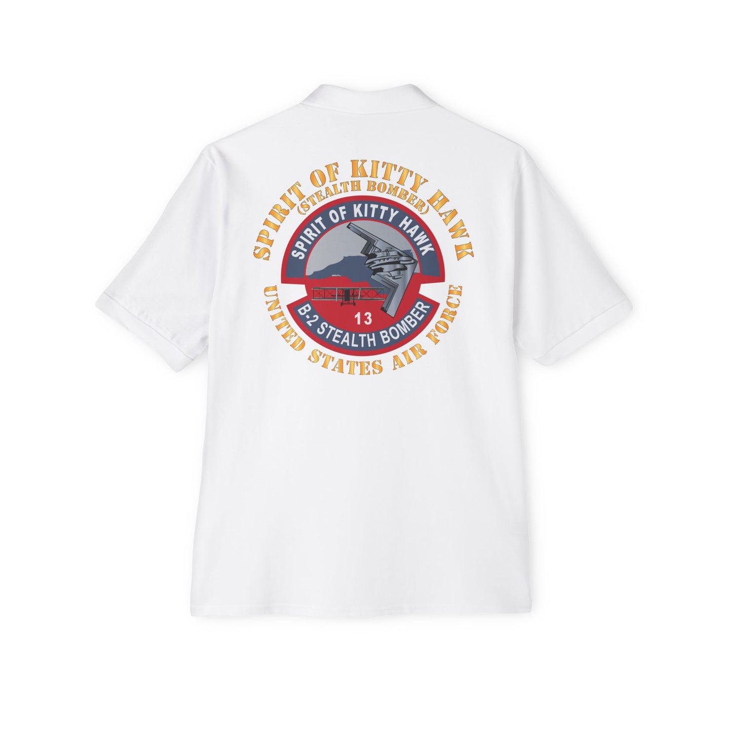 Men's Piqué Polo - USAF - B2 - Spirit of Kitty Hawk - Stealth Bomber X 300