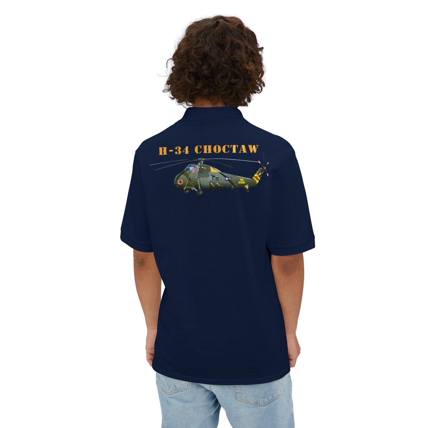 Men's Piqué Polo - H-34 Choctaw with Txt X 300
