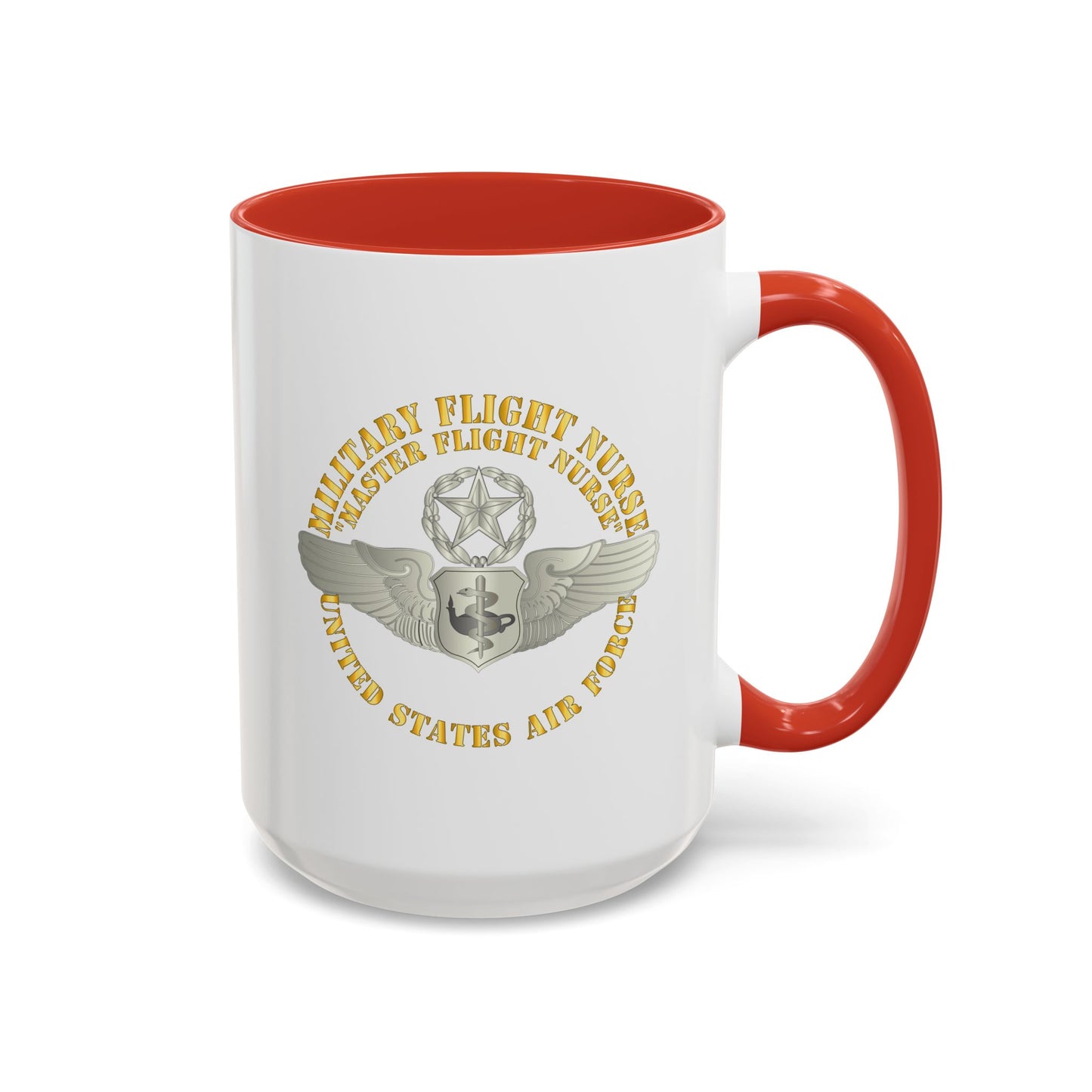 Accent Coffee Mug (11oz & 15oz) - USAF - Military Flight Nurse - Flight Nurse - Master