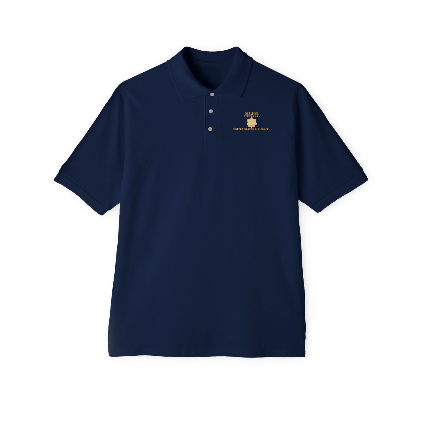 Men's Piqué Polo - USAF - Major - MAJ - Veteran X 300