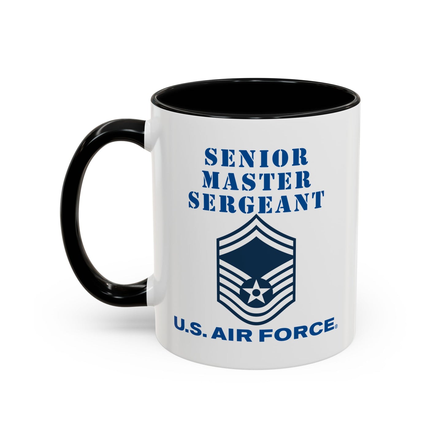 Accent Coffee Mug (11oz & 15oz) - USAF - Senior Master Sergeant (E8a) - 2020 - US Air Force w Text X 300