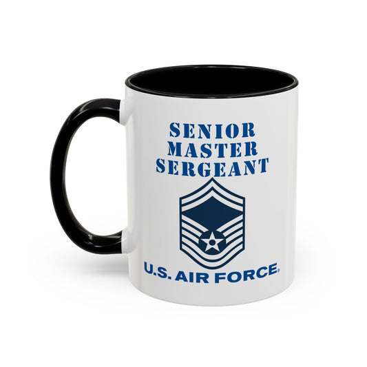 Accent Coffee Mug (11oz & 15oz) - USAF - Senior Master Sergeant (E8a) - 2020 - US Air Force w Text X 300
