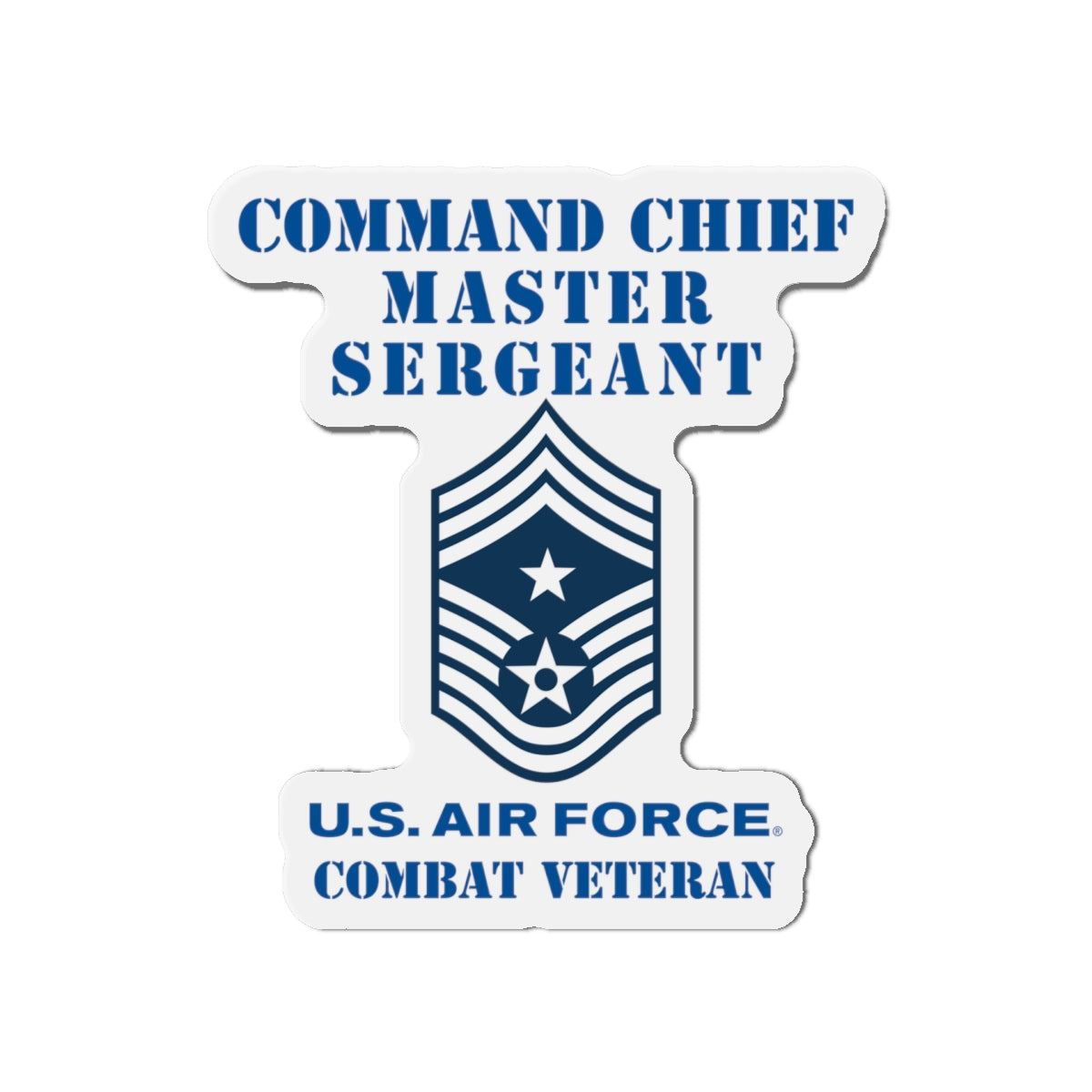 Die-Cut Magnet - USAF - Command Chief Master Sergeant (E9c) - 2020 - Combat Veteran