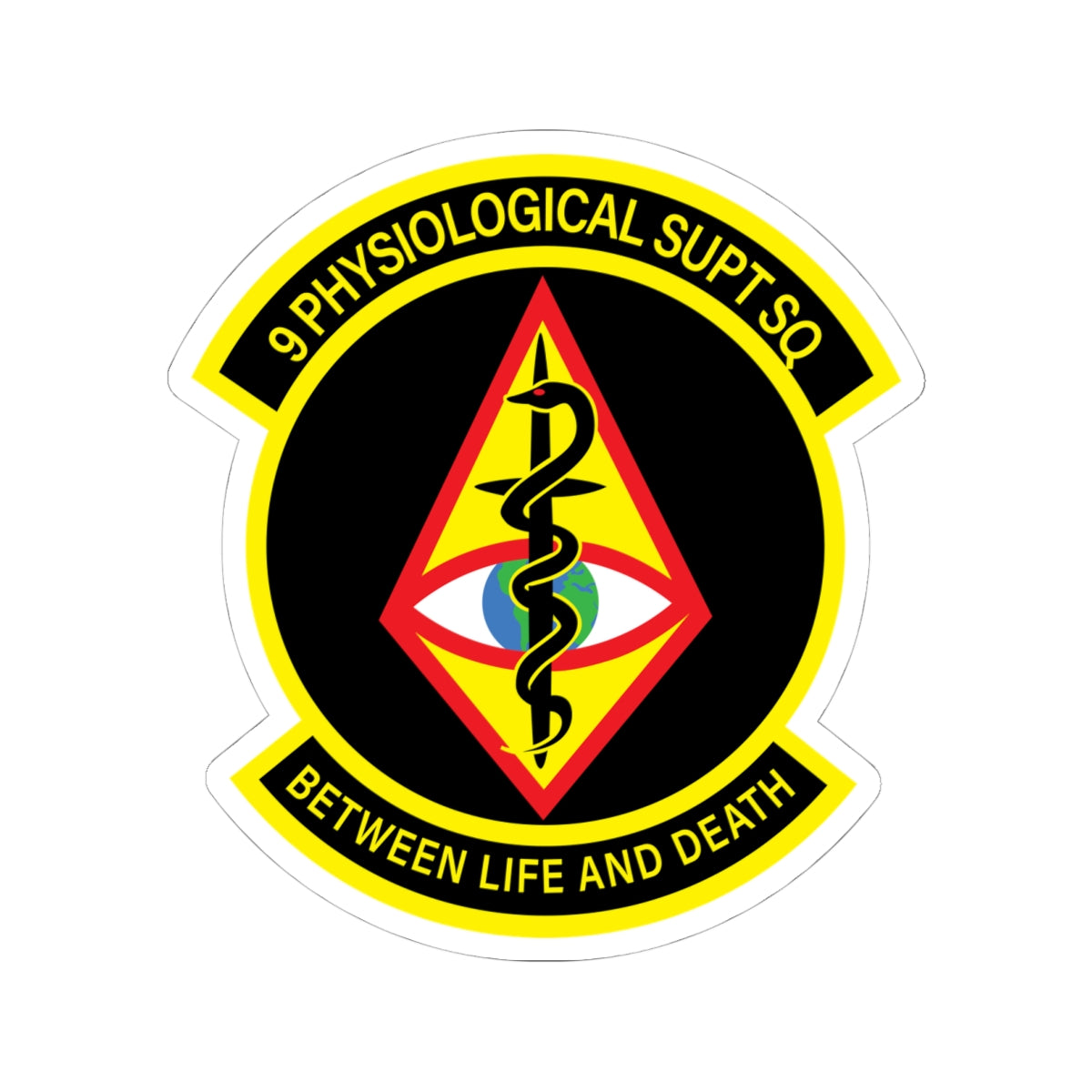 Kiss-Cut Stickers - USAF - 9th Physiological Support Squadron wo txt X 300