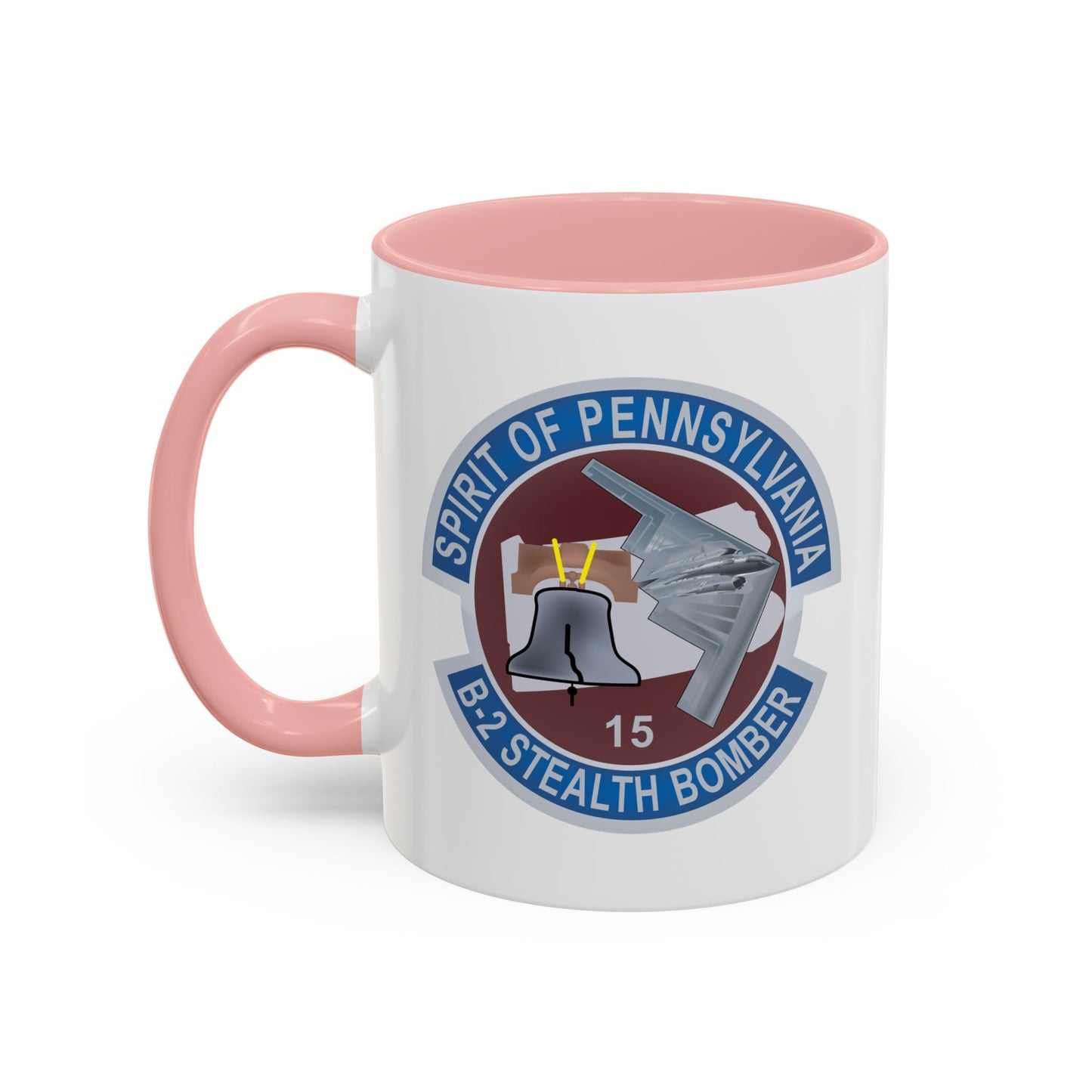 Accent Coffee Mug (11oz & 15oz) - USAF - B2 - Spirit of Pennsylvania Stealth Bomber wo Txt X 300