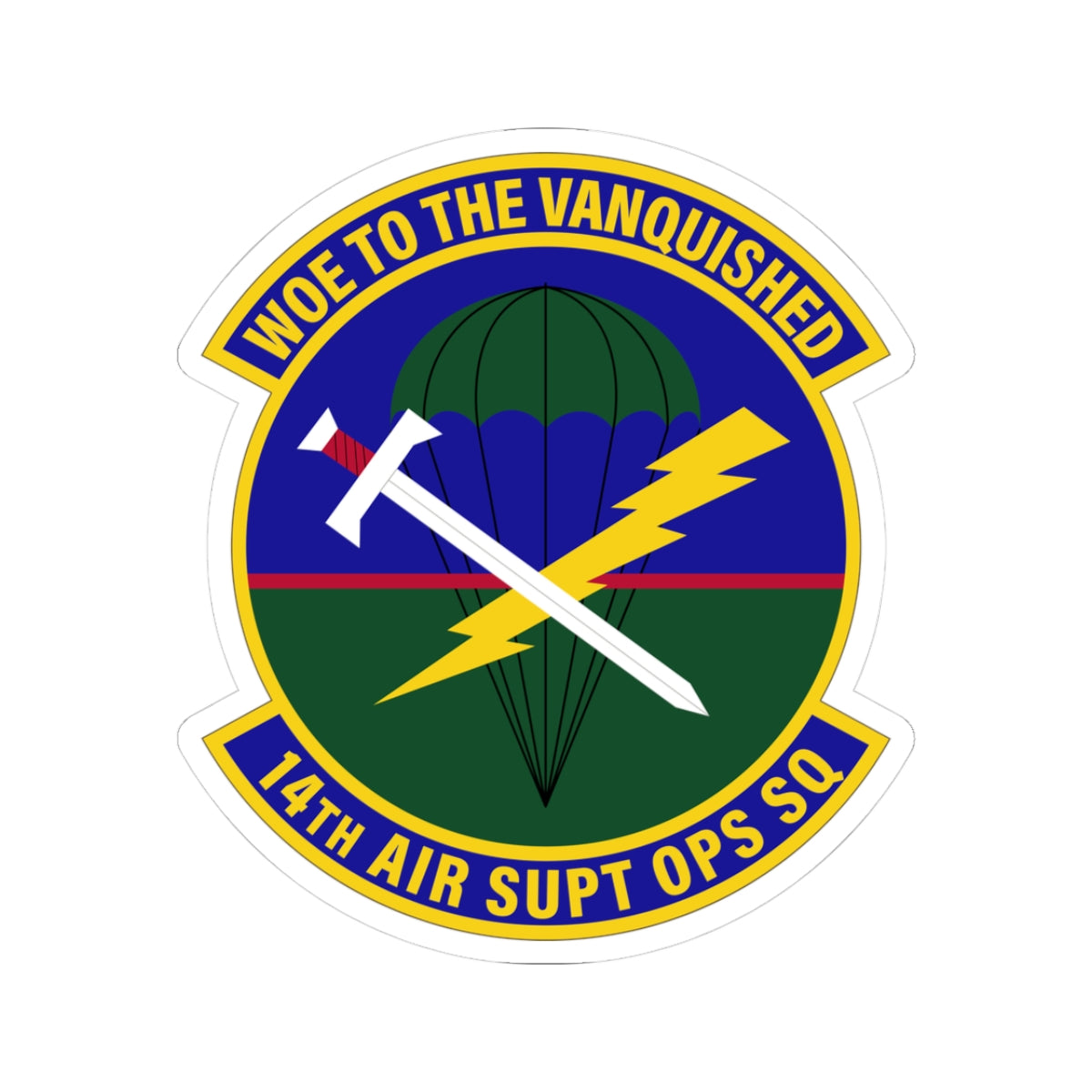 Kiss-Cut Stickers - USAF - 14th Air Support Operations Squadron wo txt