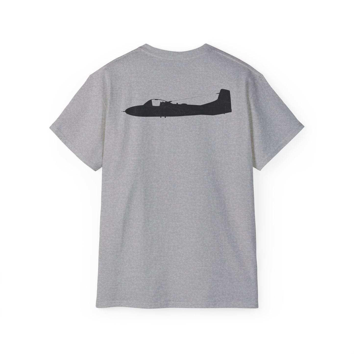 Unisex Ultra Cotton Tee - Aircraft - T-37-Trainer - Top - Black - Metal X 300