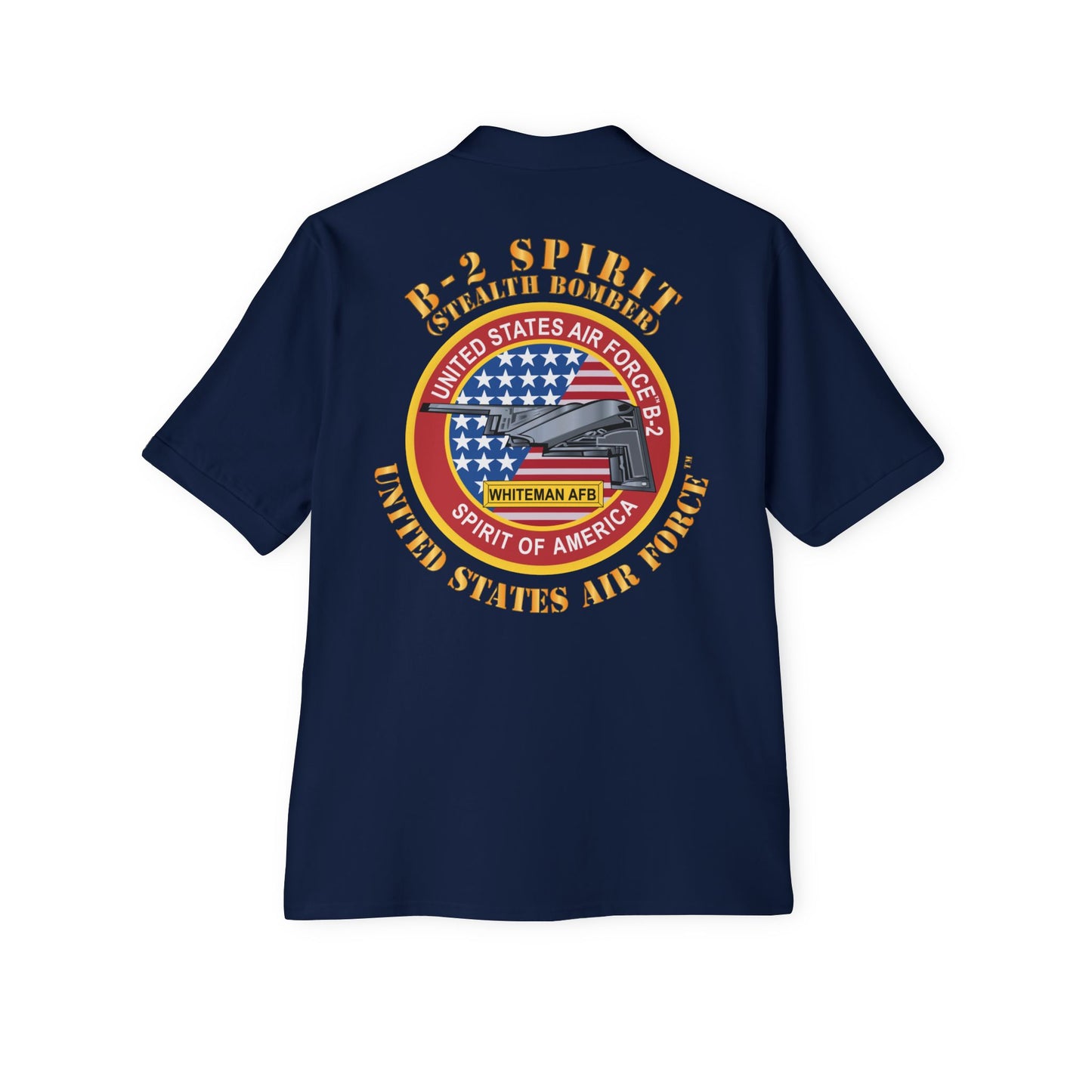 Men's Piqué Polo - USAF - B2 - Spirit - Stealth Bomber X 300