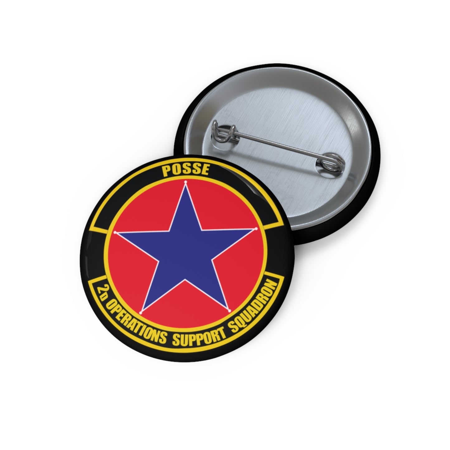 Custom Pin Button - USAF - 2nd Operations Support Squadron wo txt