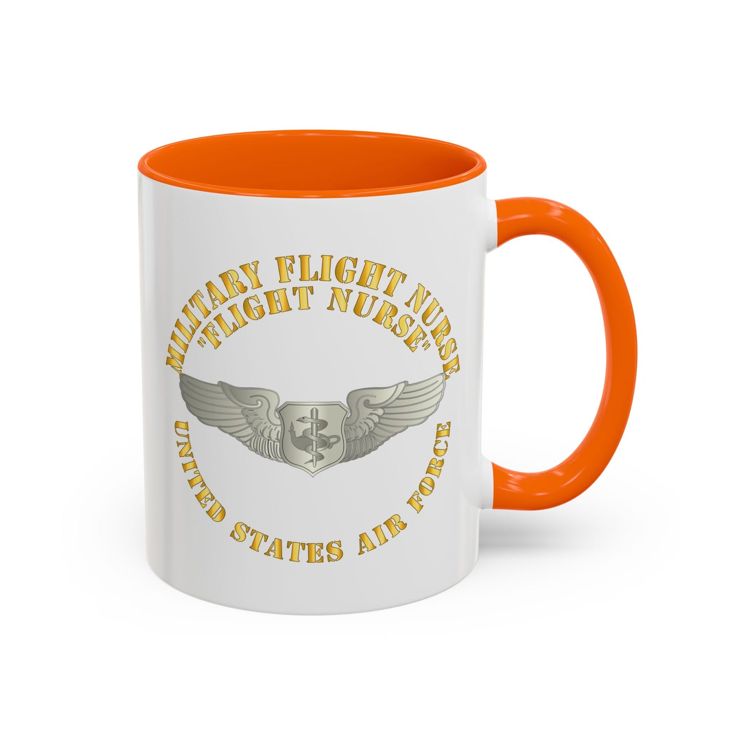 Accent Coffee Mug (11oz & 15oz) - USAF - Military Flight Nurse - Flight Nurse - Basic