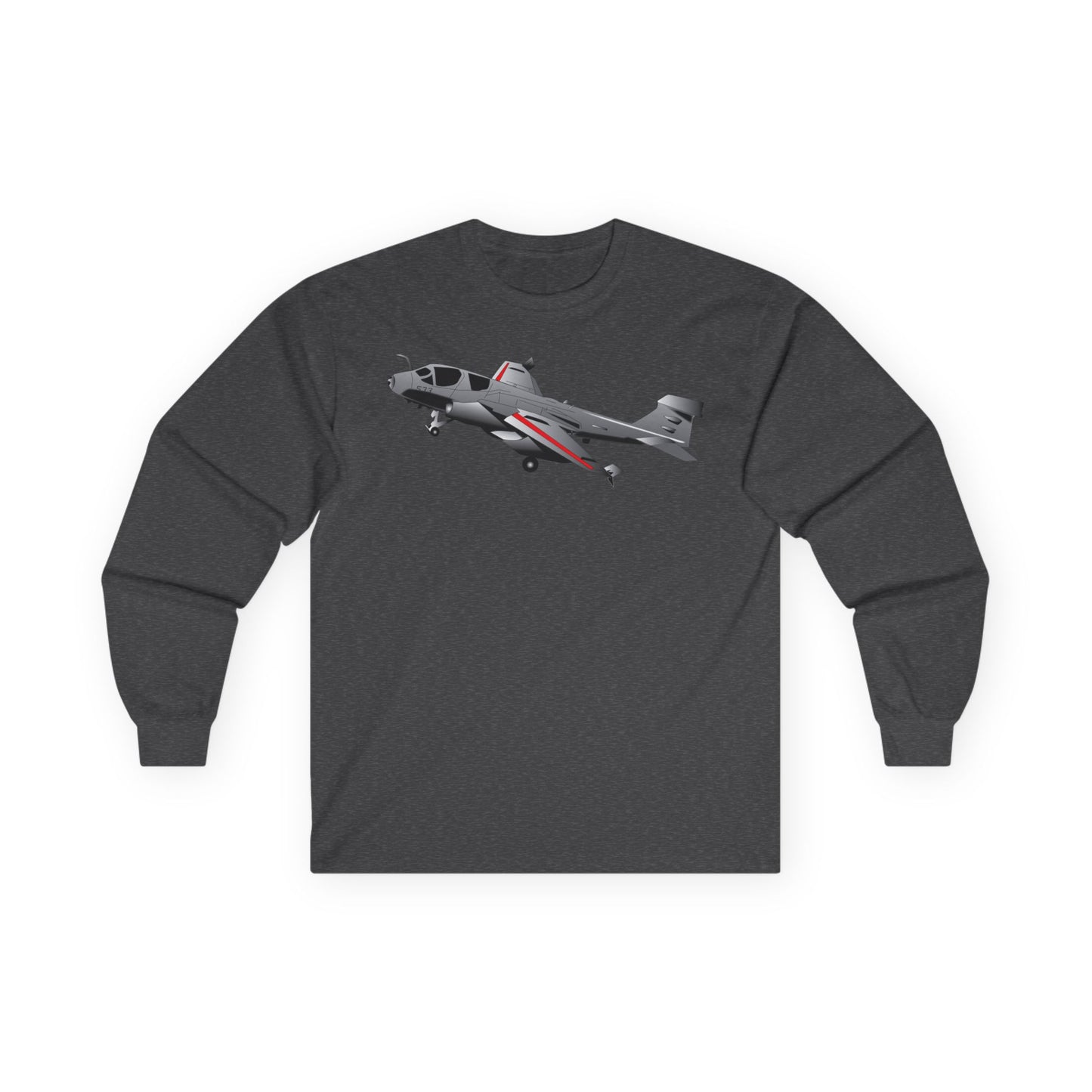 Unisex Ultra Cotton Long Sleeve Tee - Aircraft - Navy - A-6A Intruder X 300