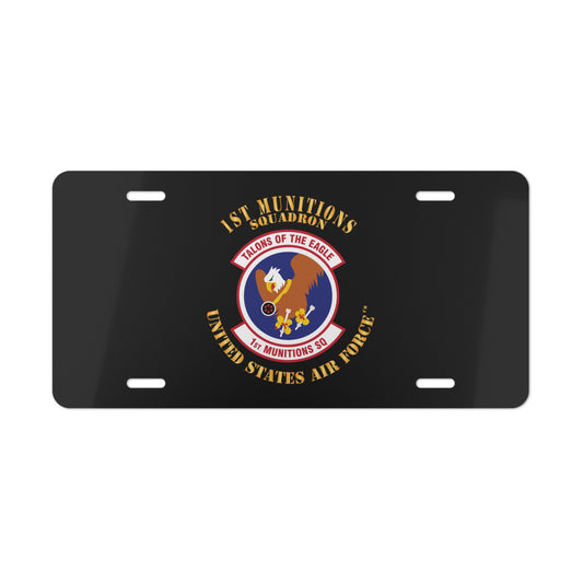 License Plate - USAF - 1st Munitions Squadron (ACC)