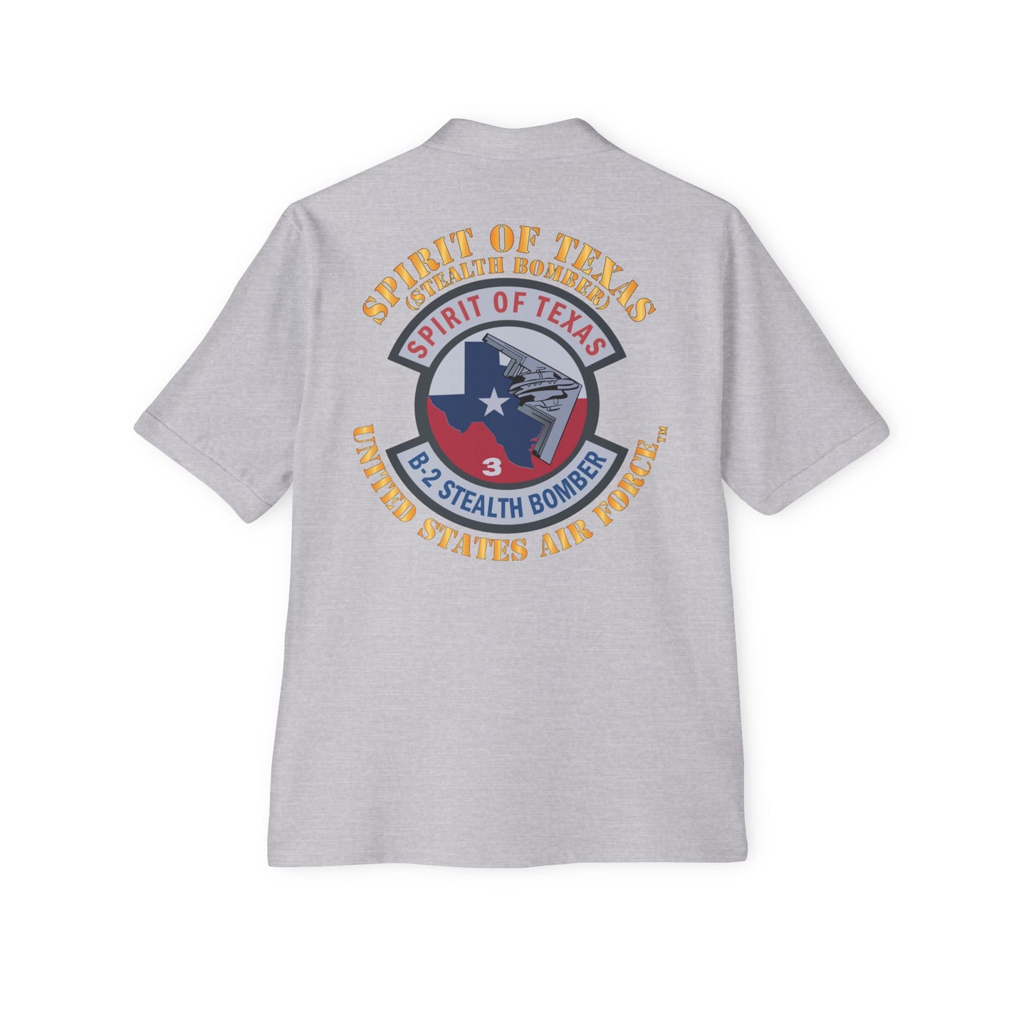 Men's Piqué Polo - USAF - B2 - Spirit of Texas - Stealth Bomber X 300