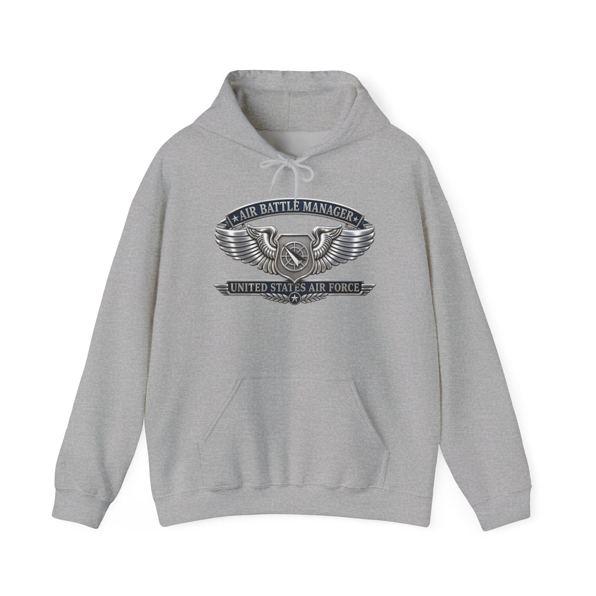 Unisex Heavy Blend Hooded Sweatshirt - USAF - Air Battle Manager Badge - United States Air Force- 3D - Enhanced