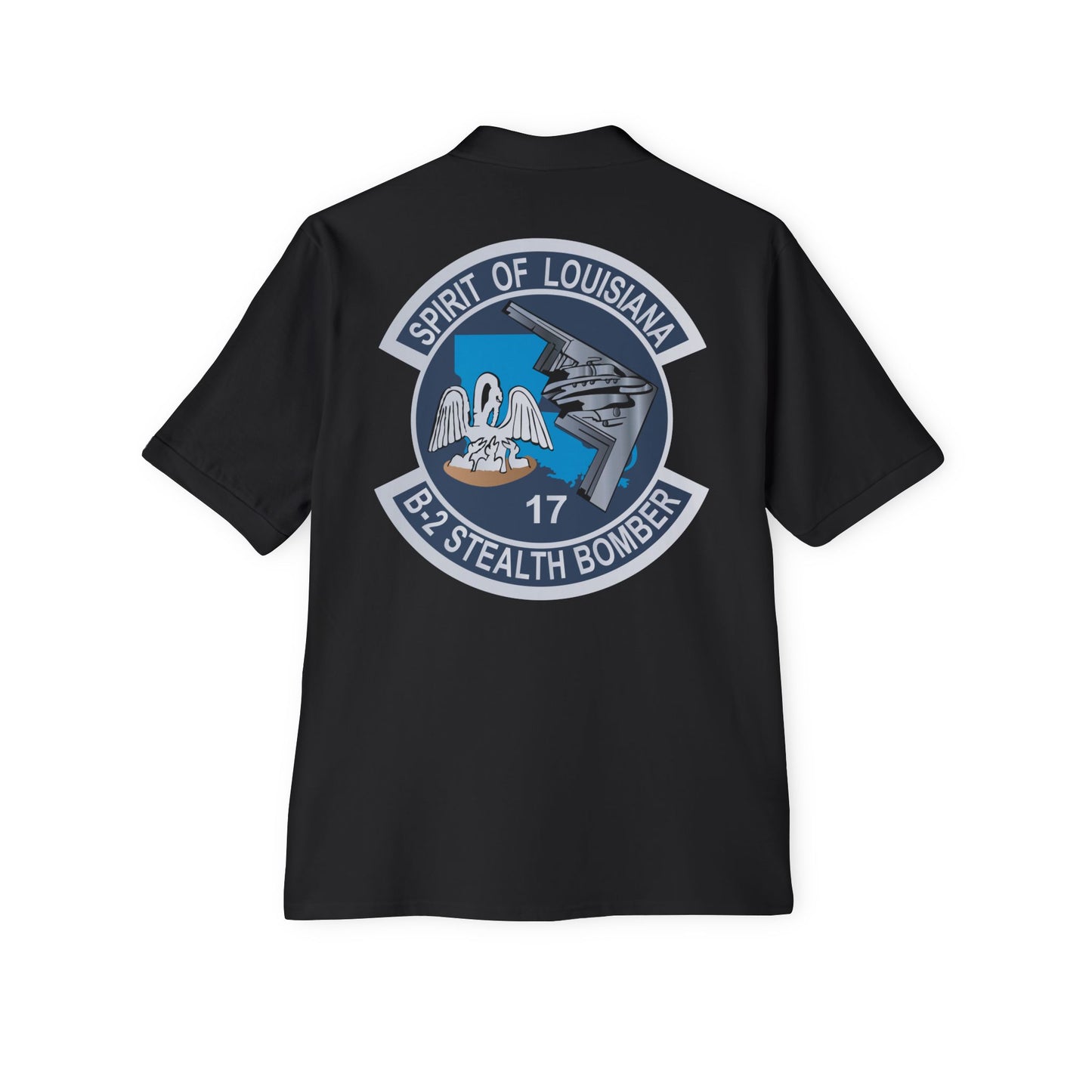Men's Piqué Polo - USAF - B2 - Spirit of Louisiana - Stealth Bomber X 300