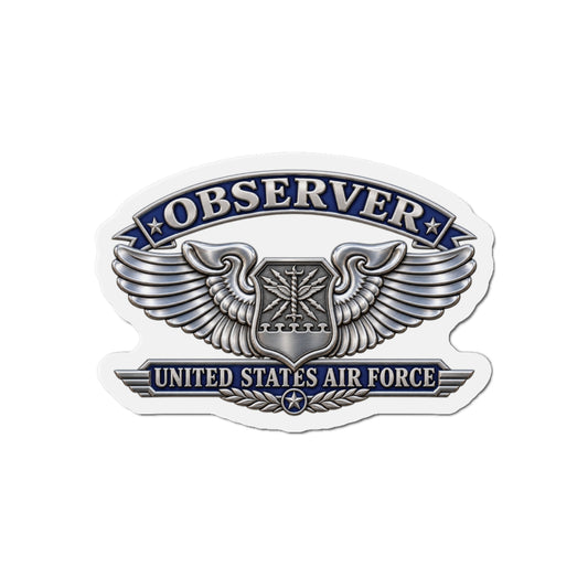 Die-Cut Magnet - USAF - Observer Badge - United States Air Force - 3D - Enhanced
