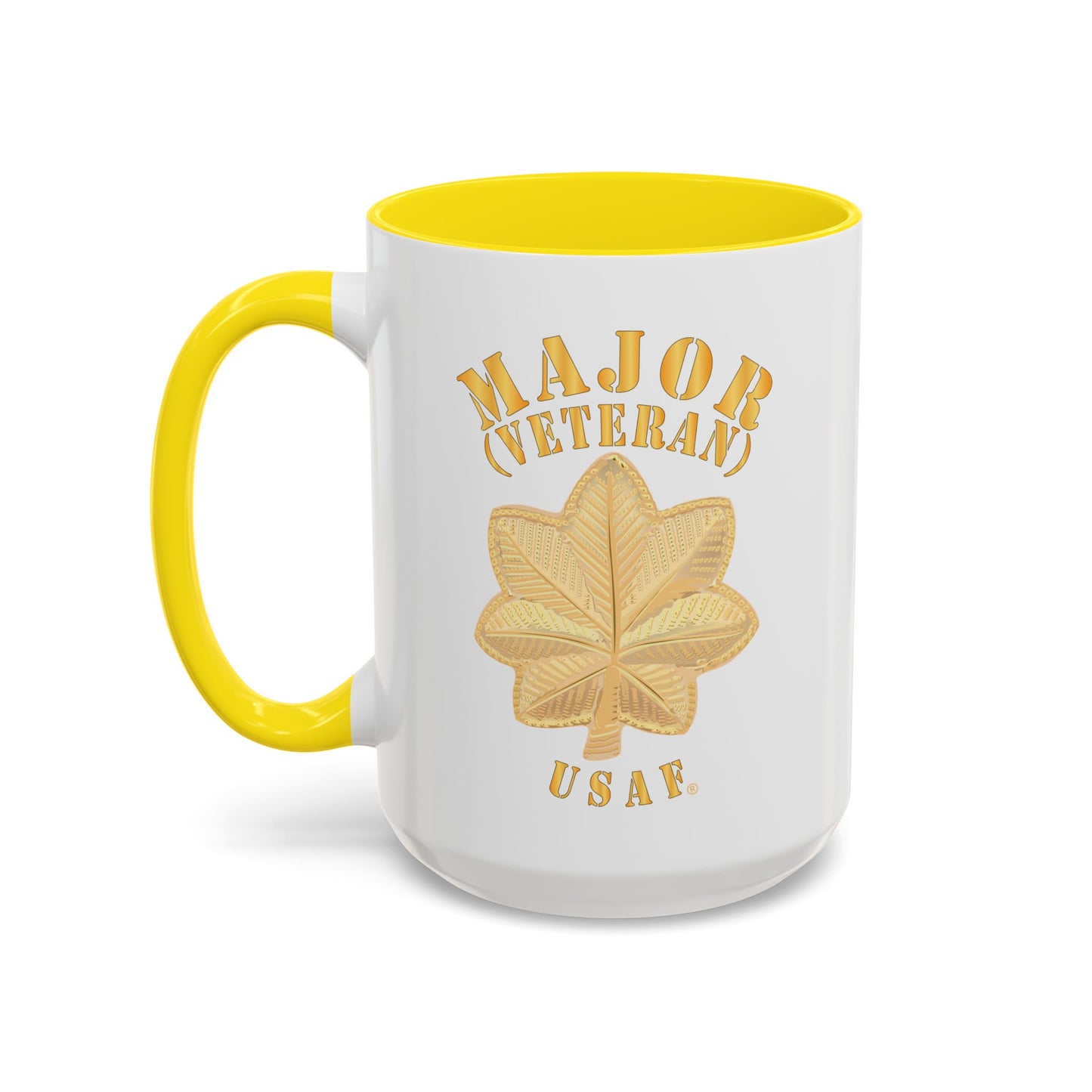 Accent Coffee Mug (11oz & 15oz) - USAF - Major - Veteran - USAF X 300
