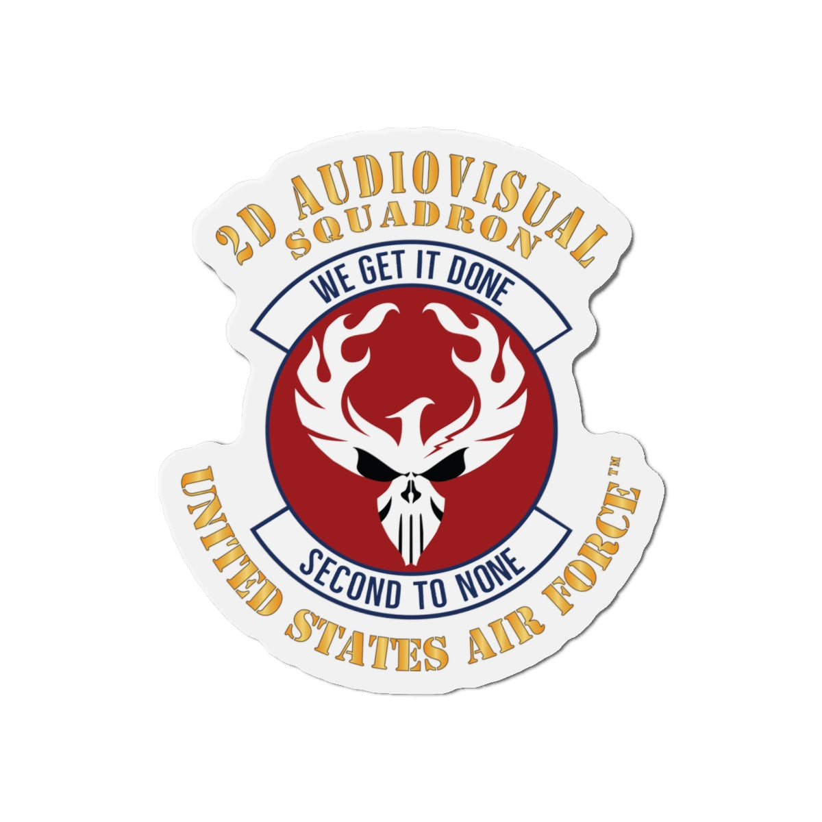 Die-Cut Magnet - USAF - 2d Audiovisual Squadron X 300