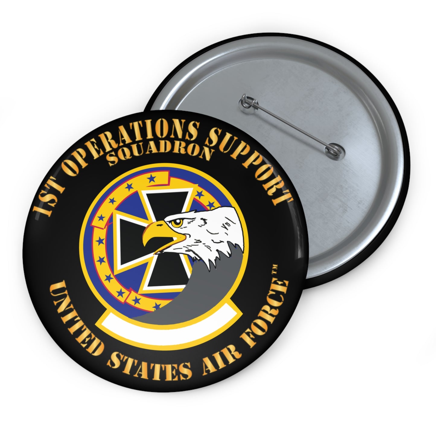Custom Pin Button - USAF - 1st Operations Support Squadron