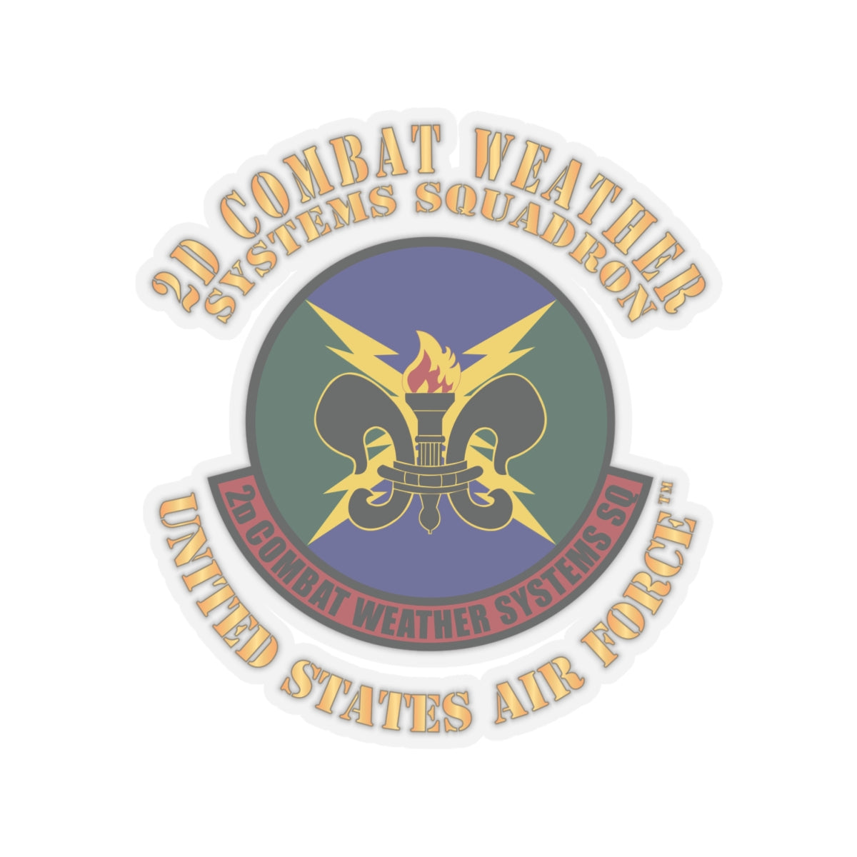 Kiss-Cut Stickers - USAF - 2d Combat Weather Systems Squadron X 300