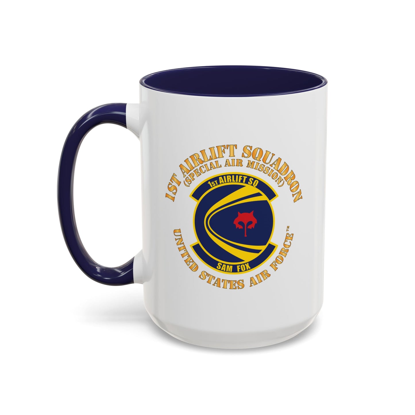 Accent Coffee Mug (11oz & 15oz) - USAF - 1st Airlift Squadron X 300