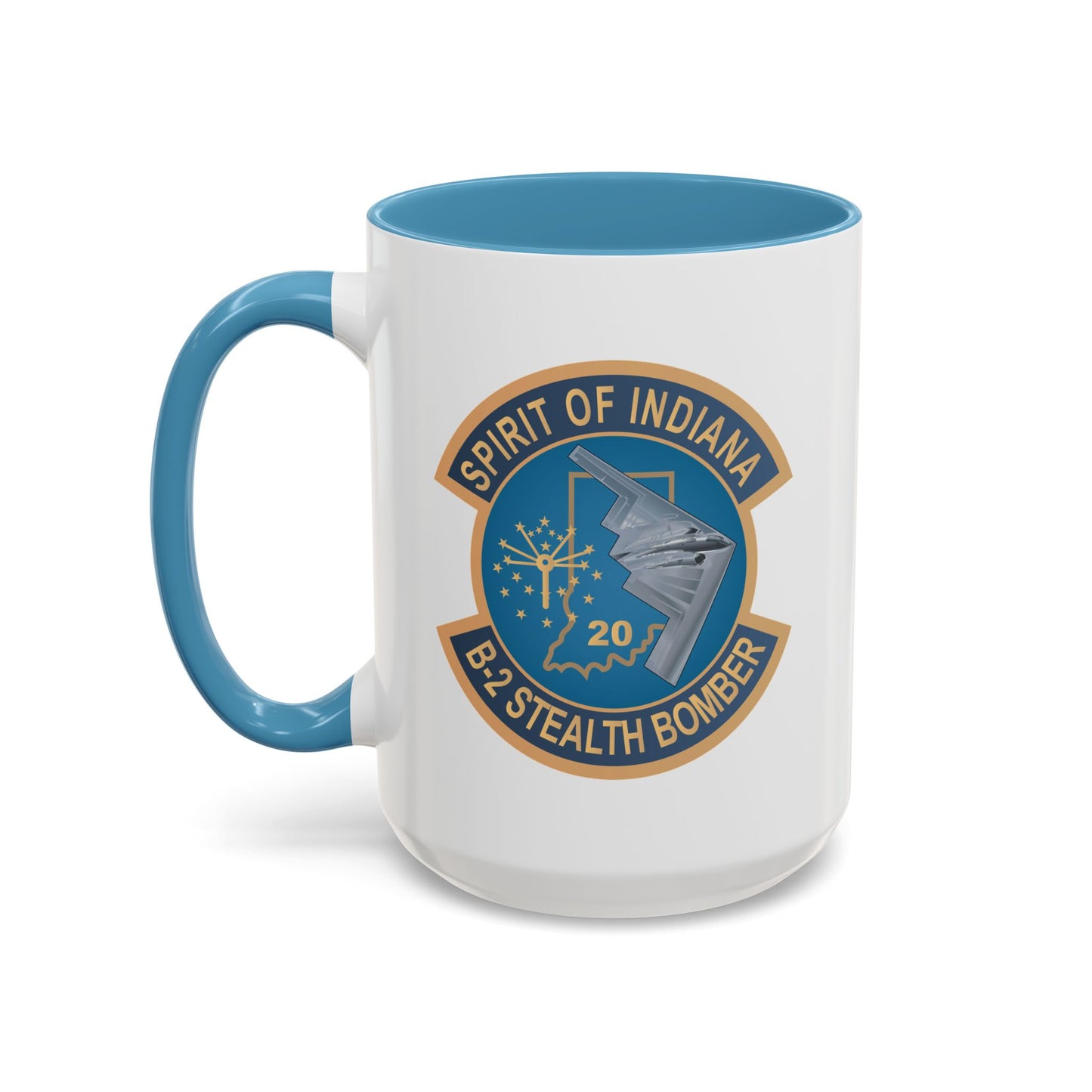 Accent Coffee Mug (11oz & 15oz) - USAF - B2 - Spirit of Indiana - Stealth Bomber wo txt X 300